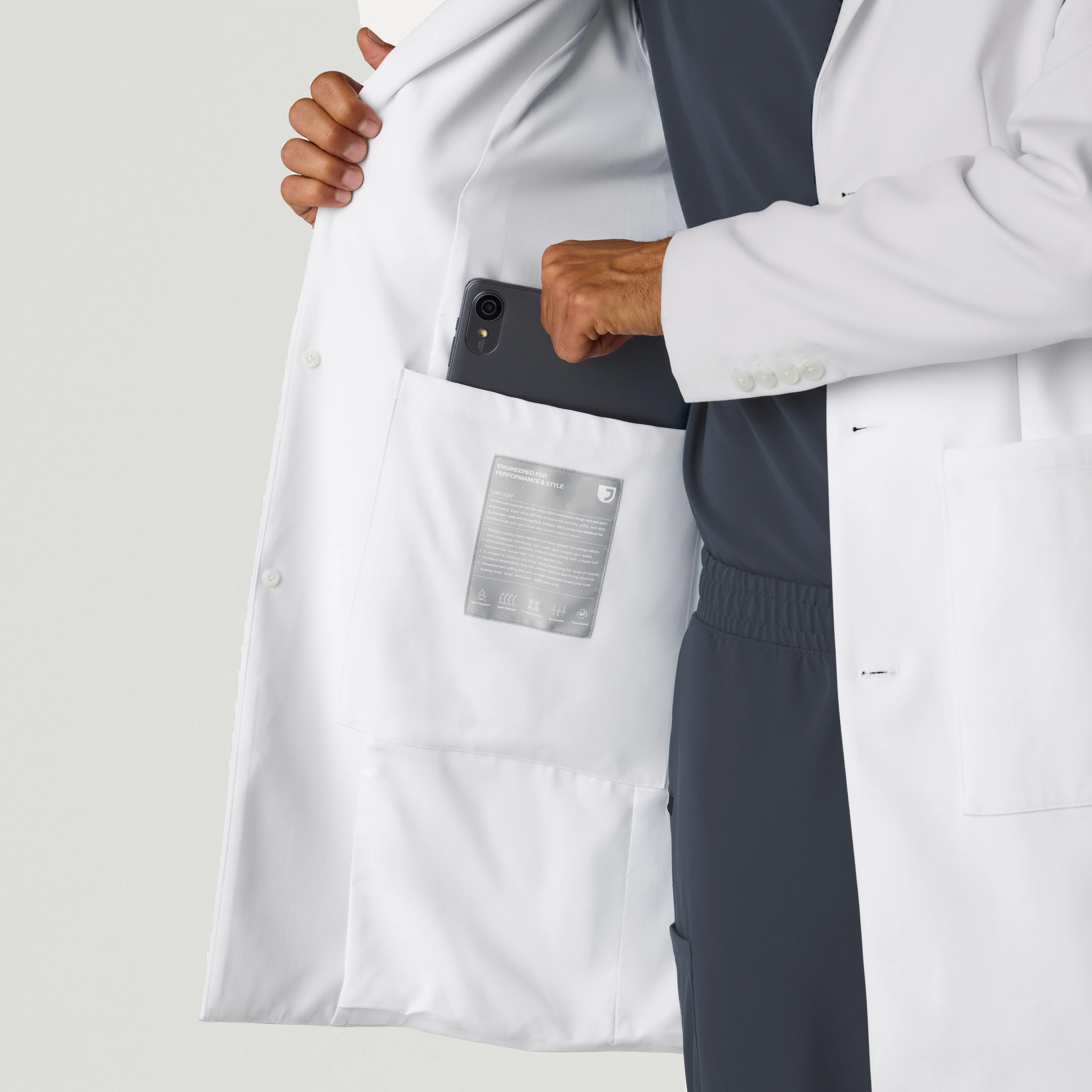 Apex 39" White Coat - White - Image 8