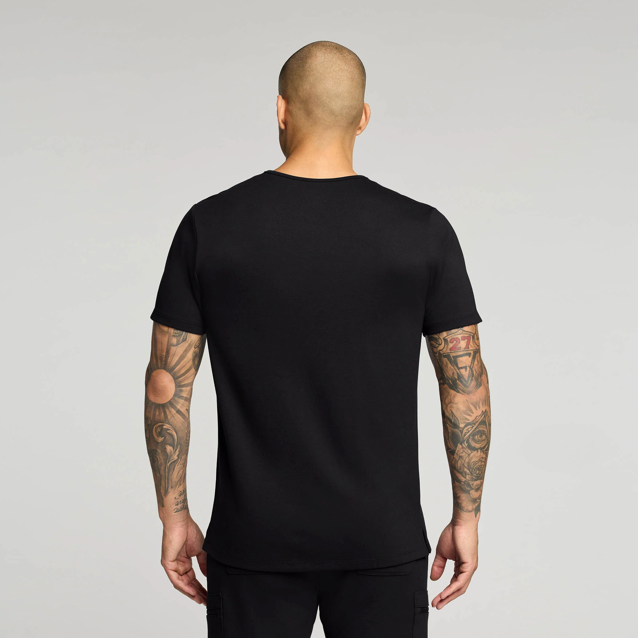 Asher Slim UltraSOFT™ Scrub Top - Black - Image 4