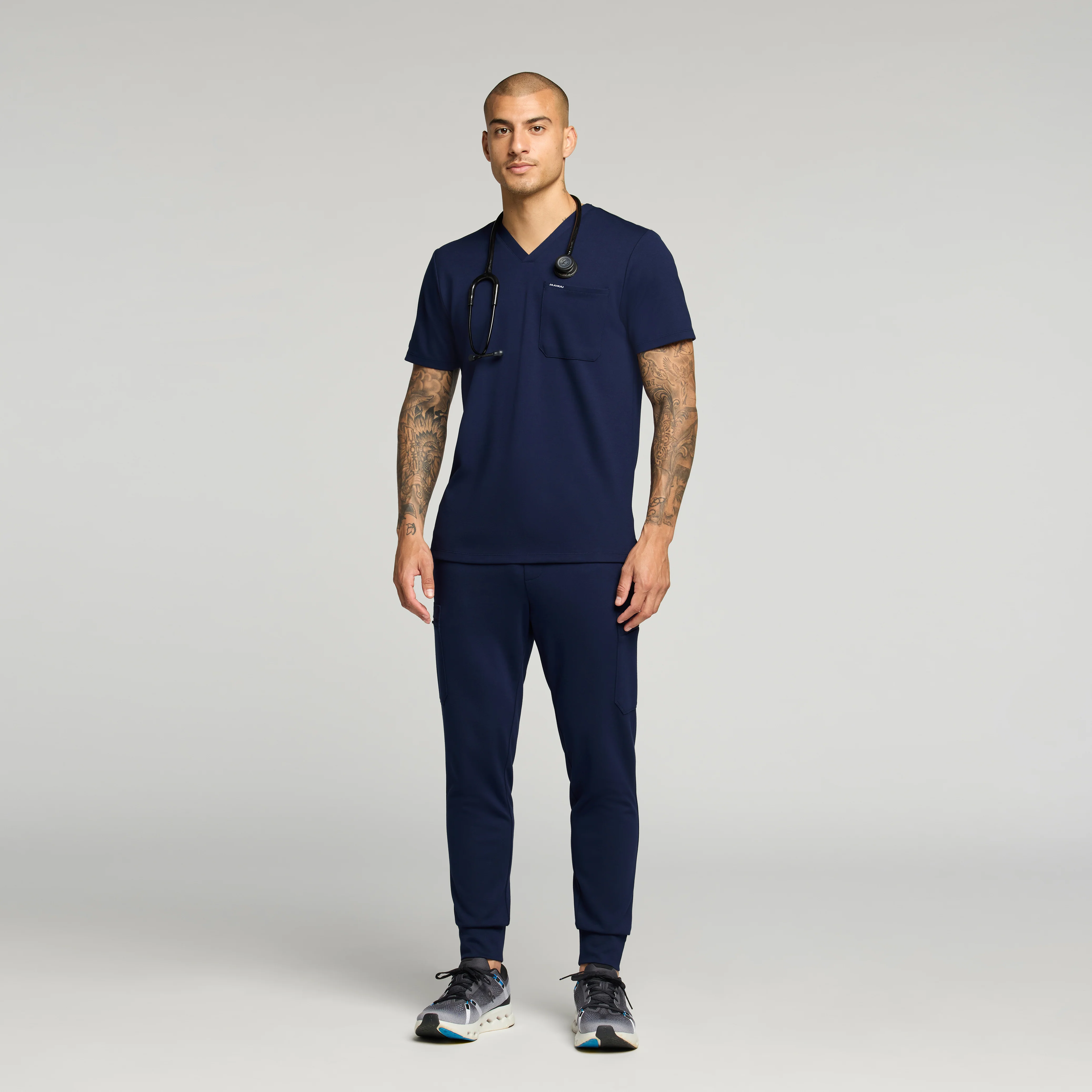 Asher Slim UltraSOFT™ Scrub Top - Midnight Navy - Image 3