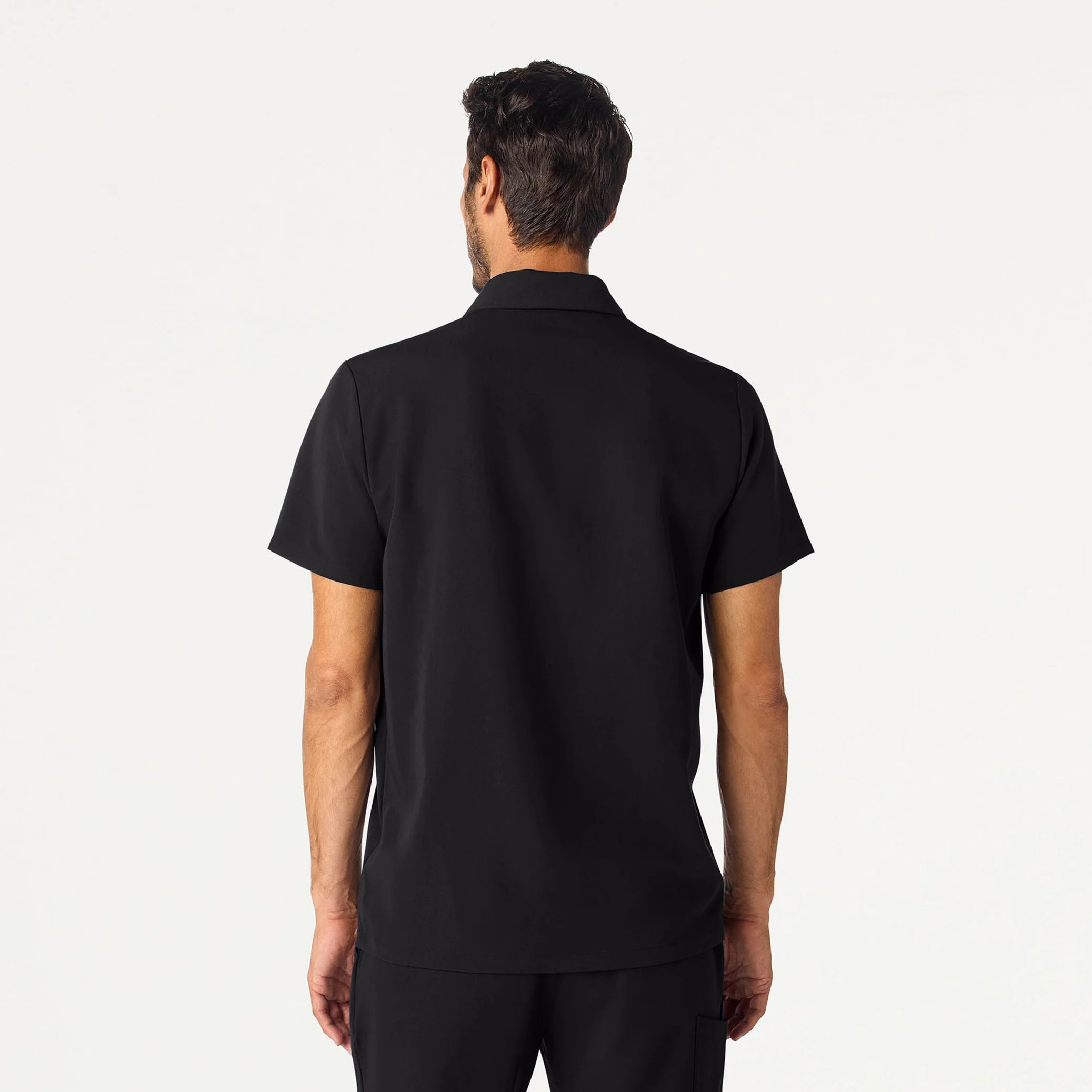 Calderon Polo Scrub Top - Black - Image 5