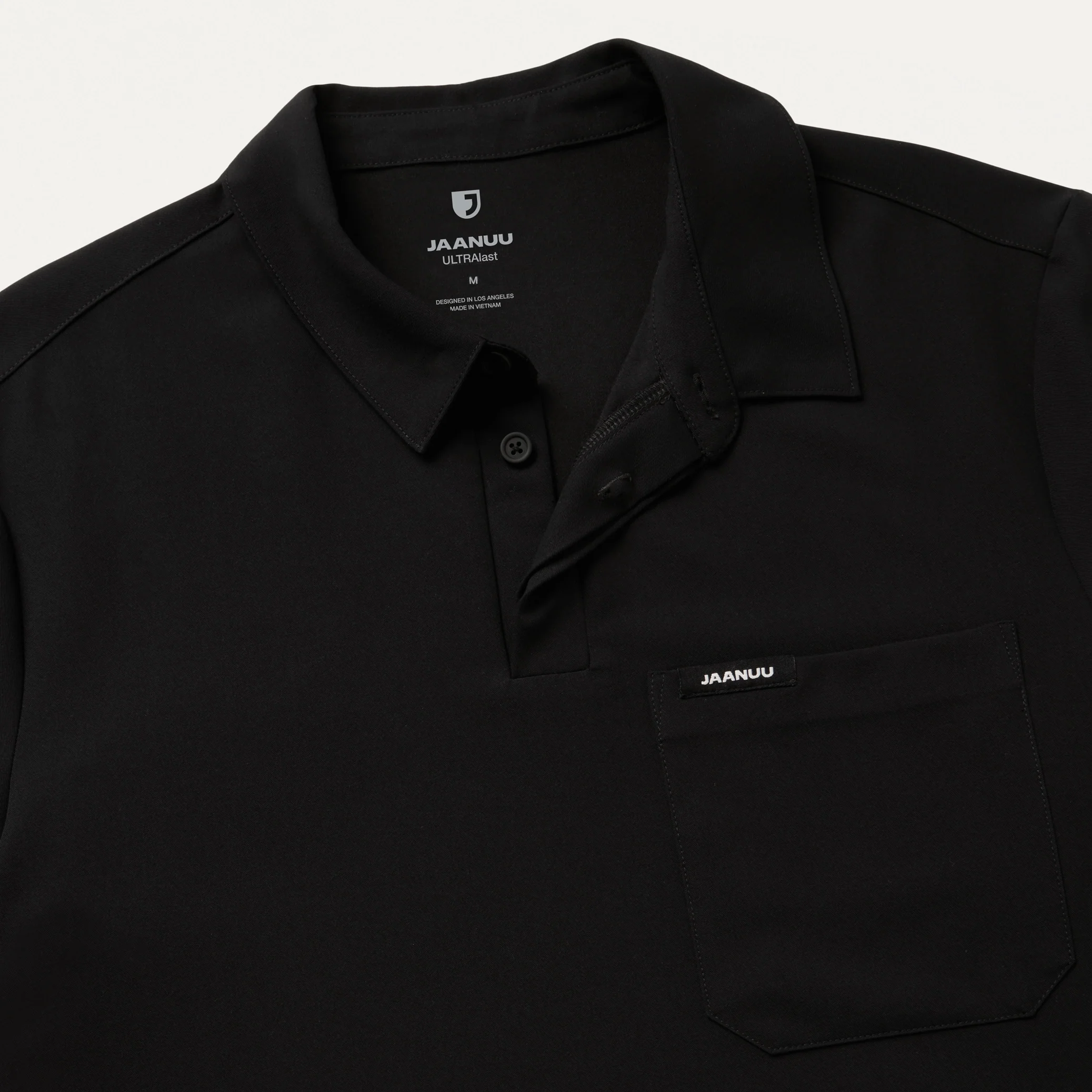 Calderon Polo Scrub Top - Black - Image 7