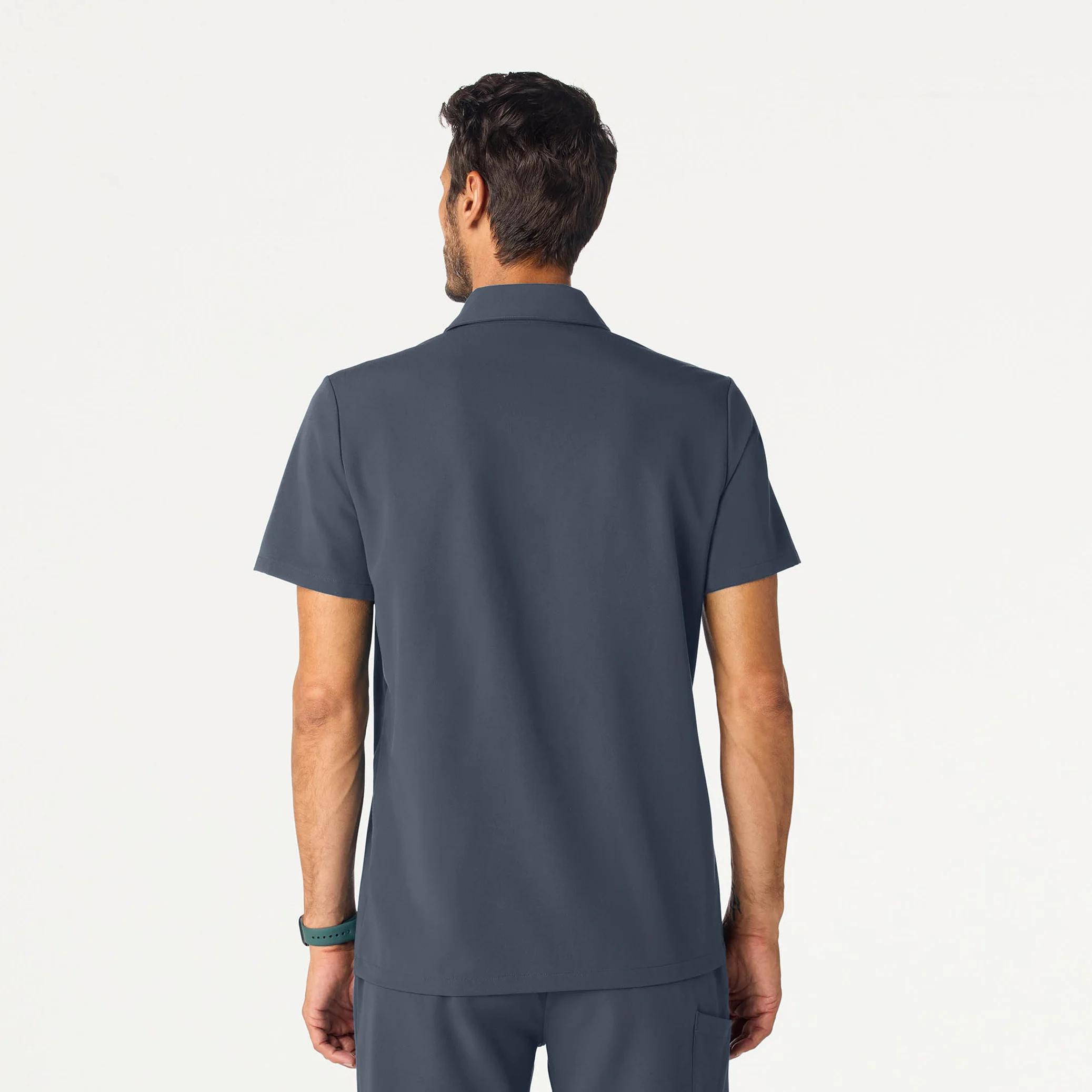 Calderon Polo Scrub Top - Carbon Gray - Image 5