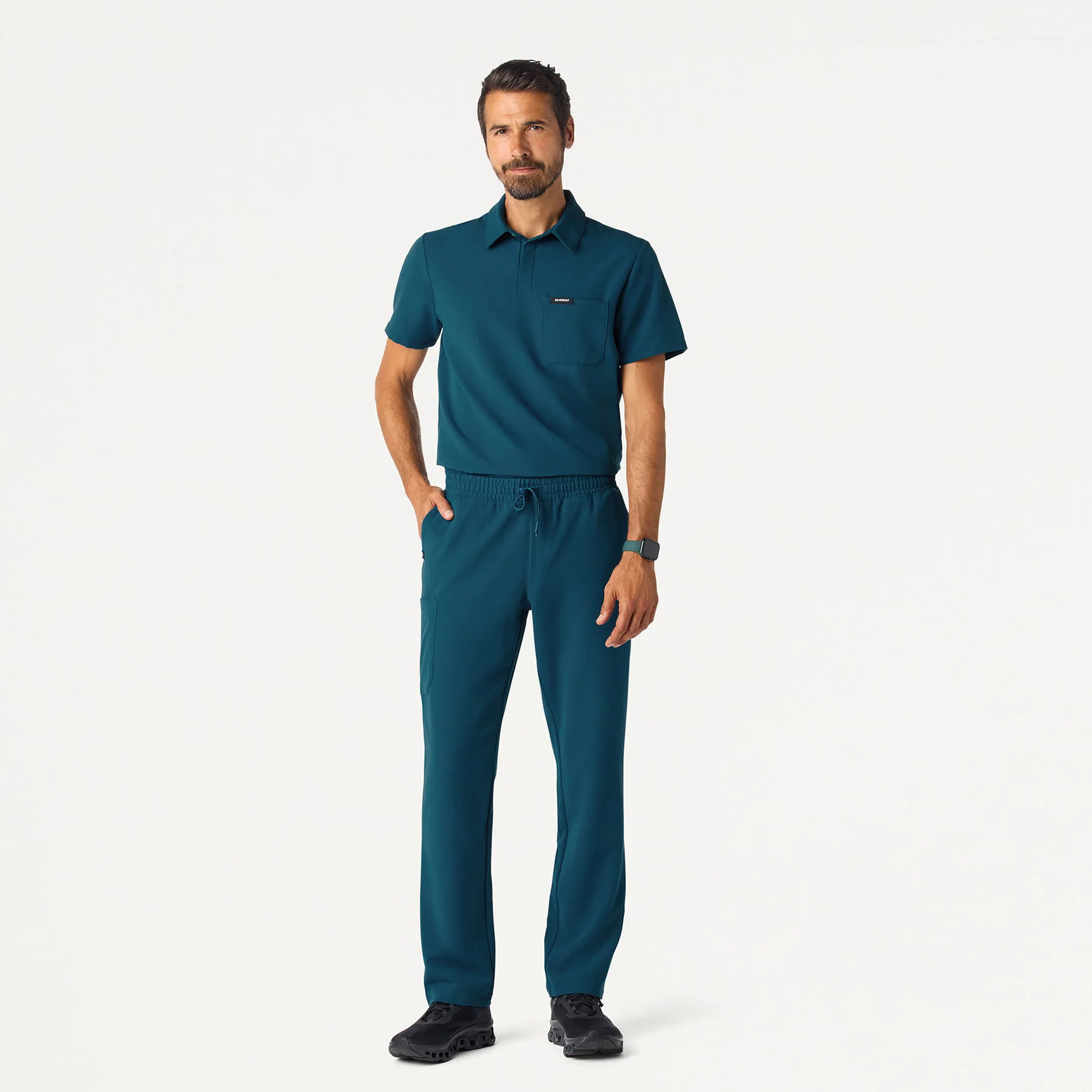 Calderon Polo Scrub Top - Caribbean Blue - Image 4