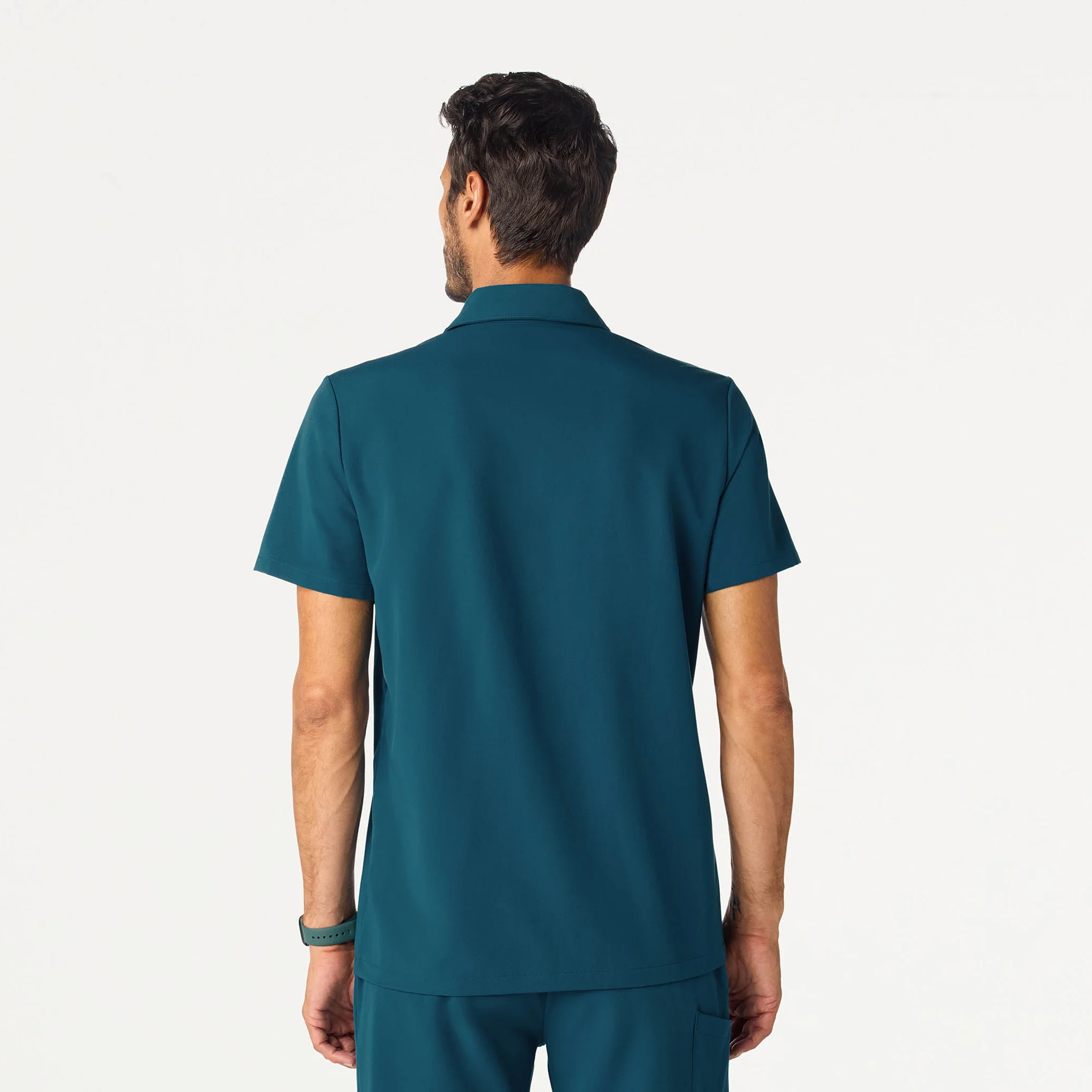 Calderon Polo Scrub Top - Caribbean Blue - Image 5