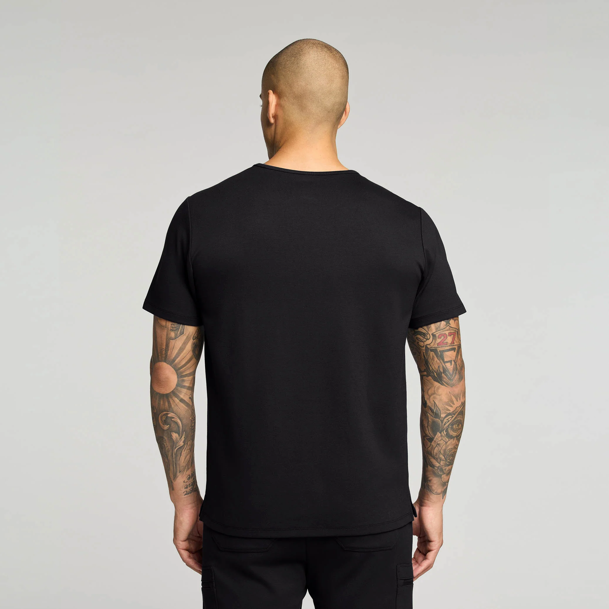 Finn Crewneck UltraSOFT Scrub Top - Black - Image 4