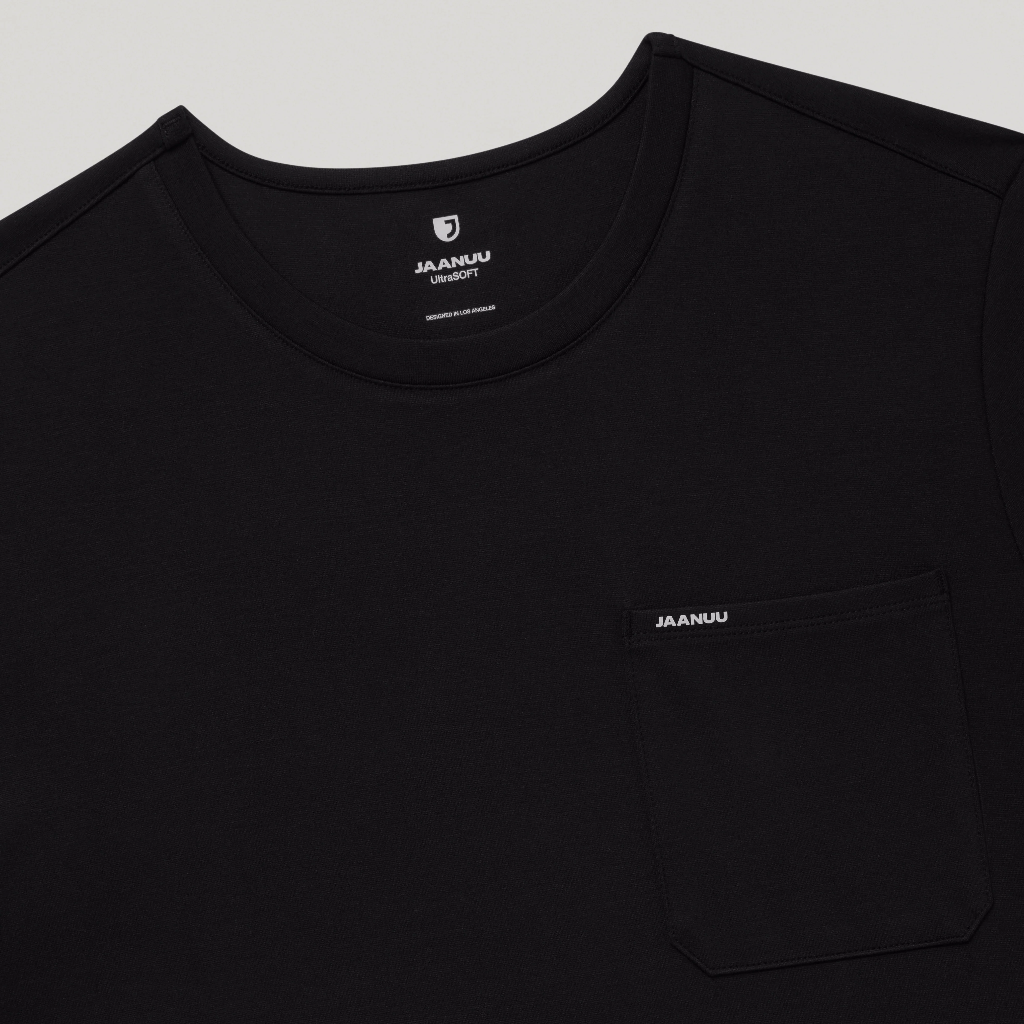Finn Crewneck UltraSOFT Scrub Top - Black - Image 5