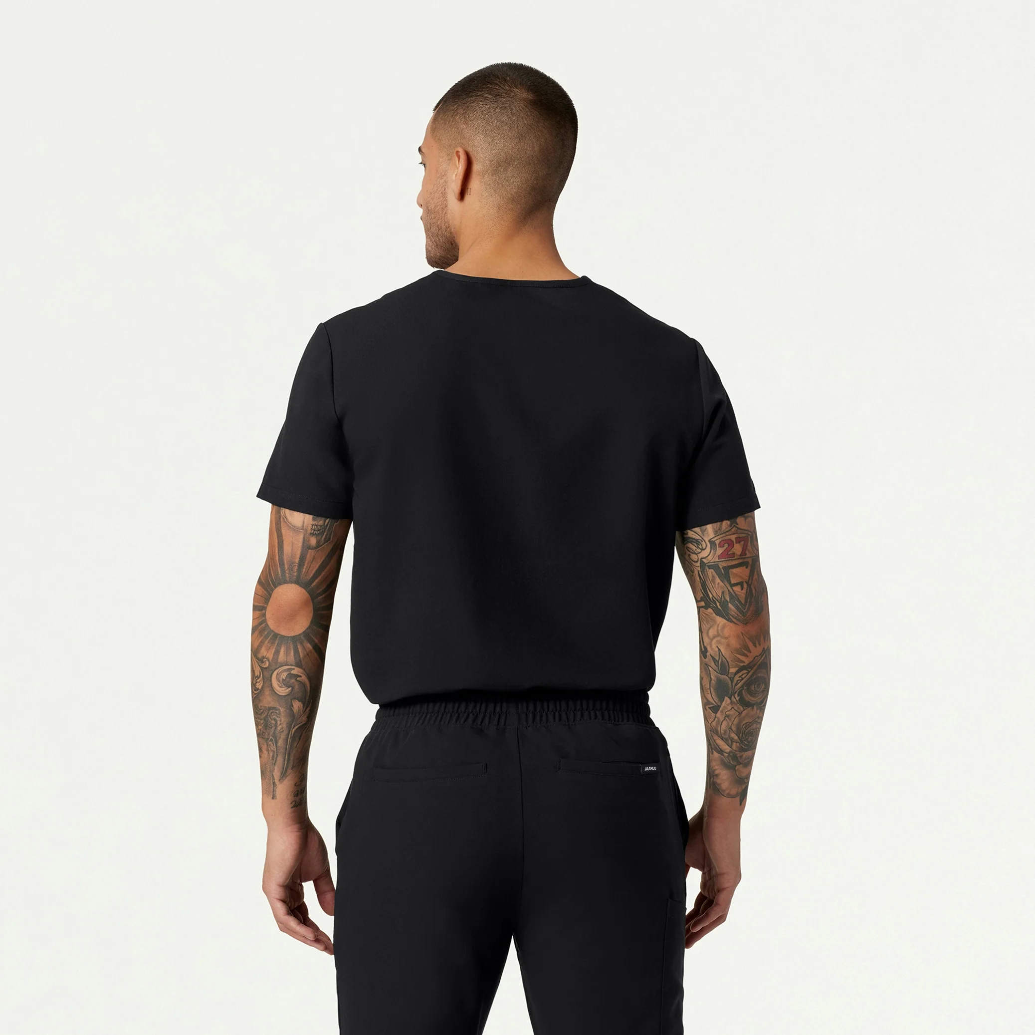 Holmes Everyday 1-Pocket Scrub Top - Black - Image 3
