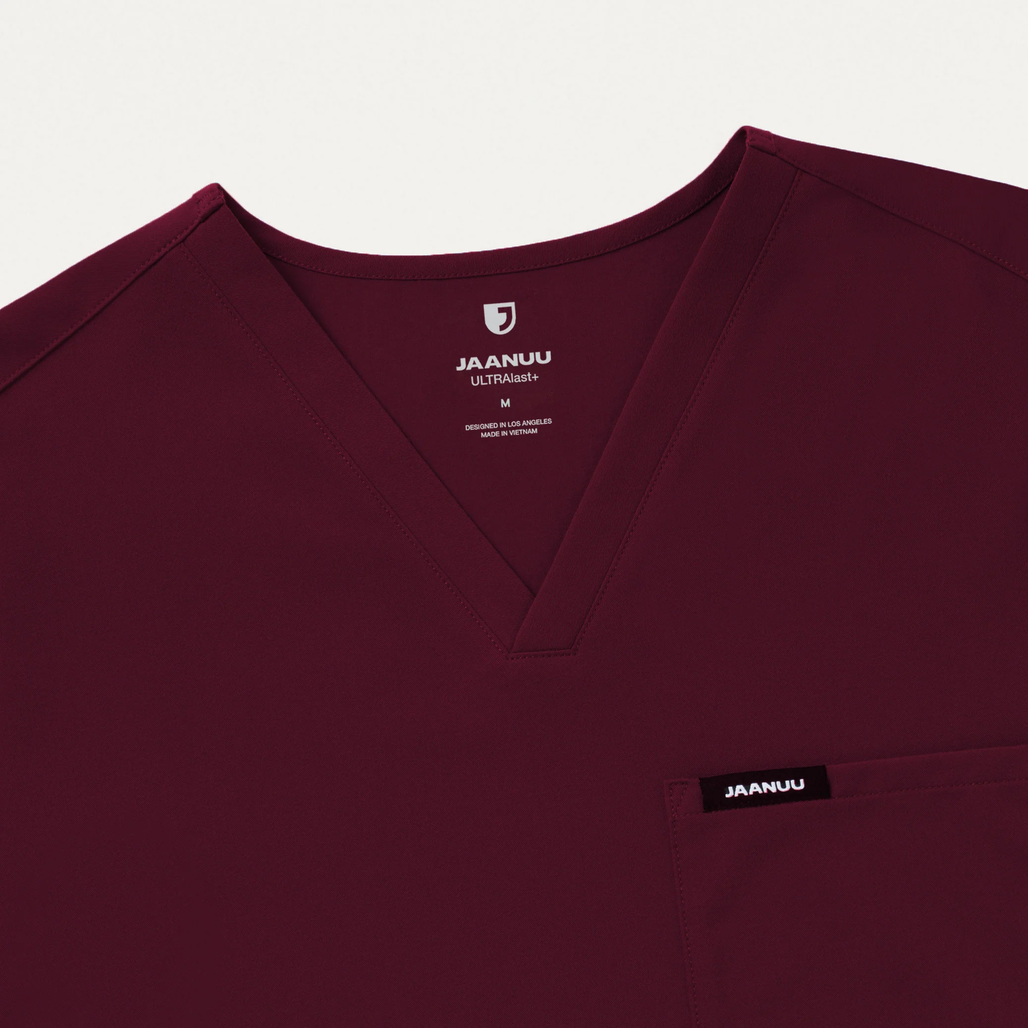 Holmes Everyday 1-Pocket Scrub Top - Burgundy - Image 4