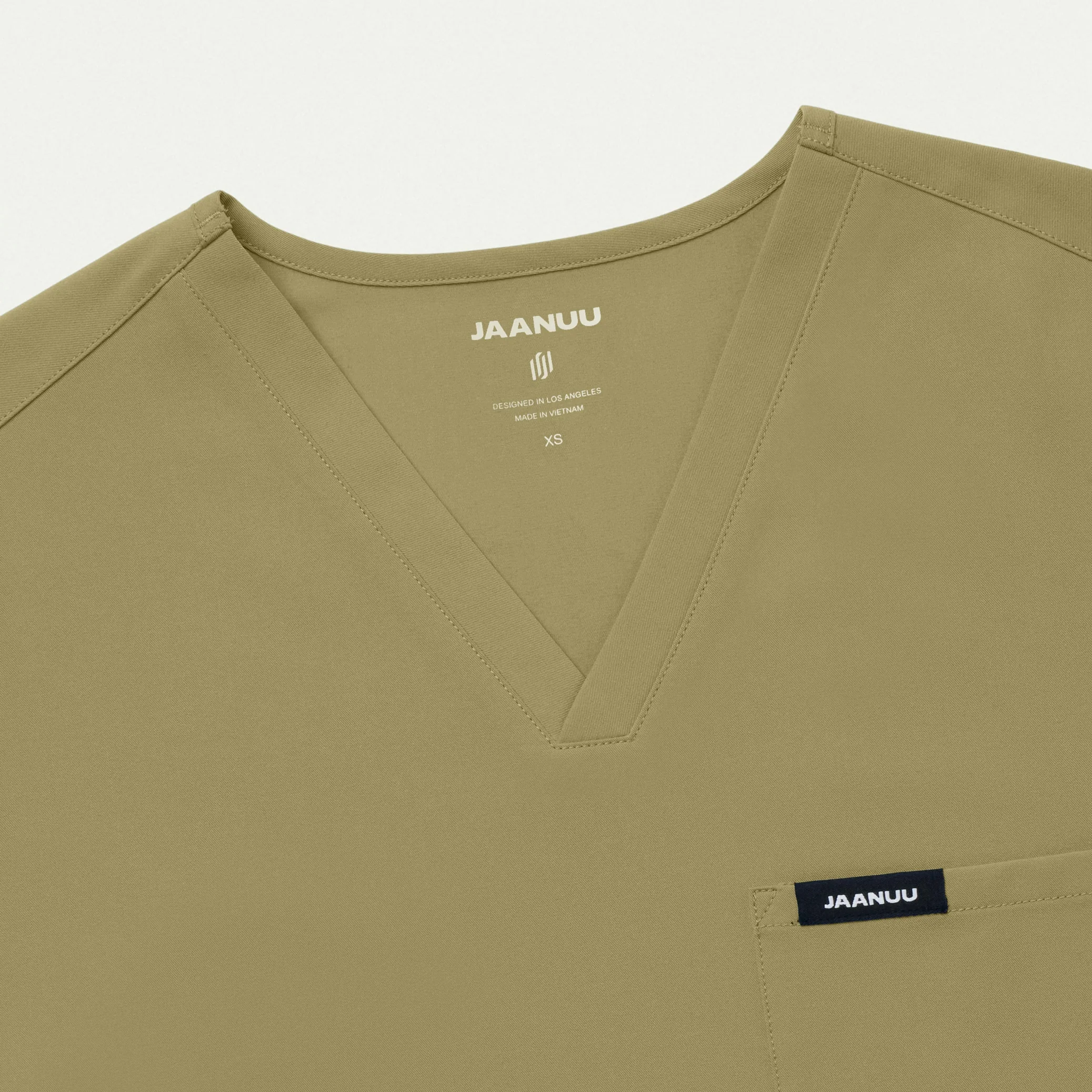 Holmes Everyday 1-Pocket Scrub Top - Ceramic Khaki - Image 5