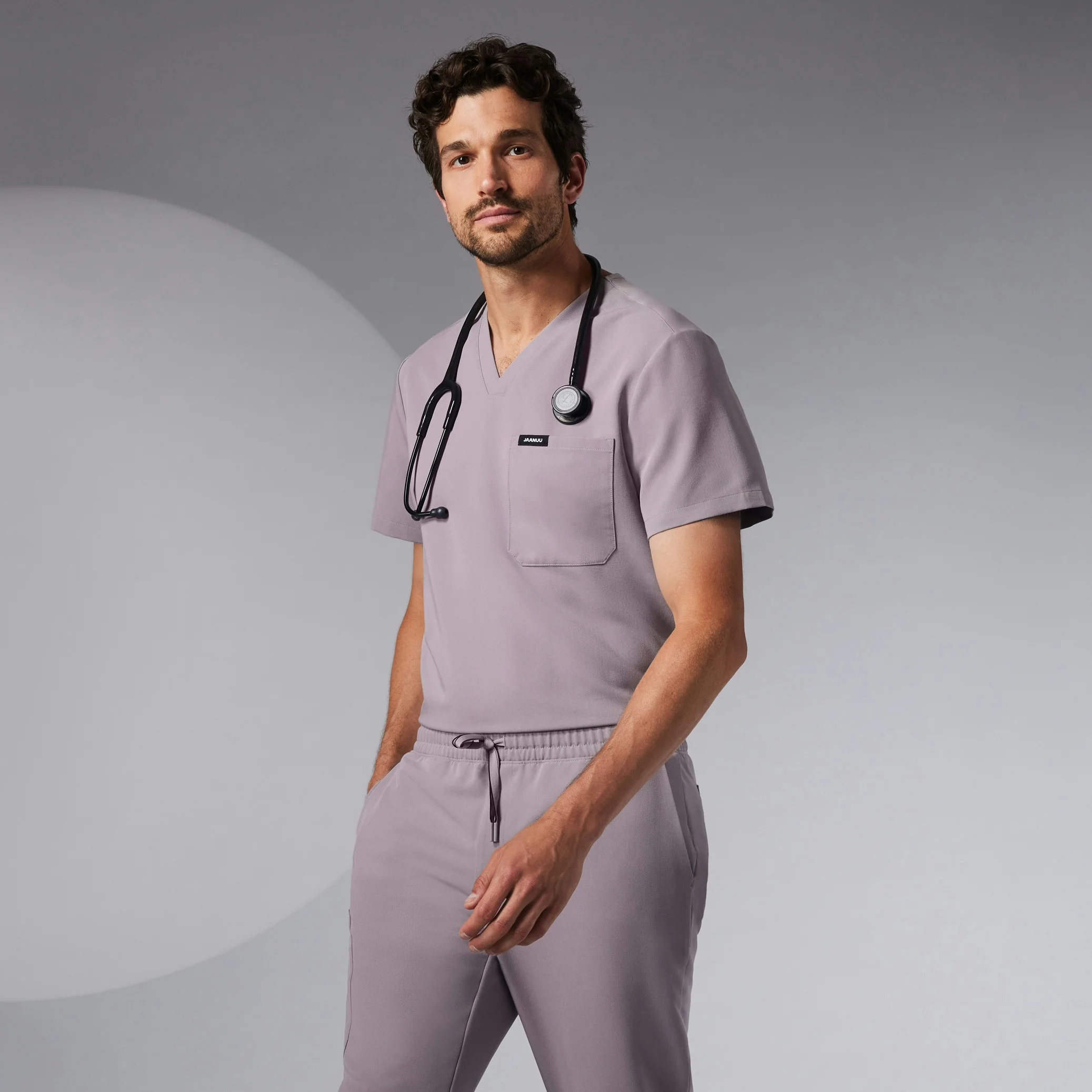 Holmes Everyday 1-Pocket Scrub Top - Chrome - Image 2