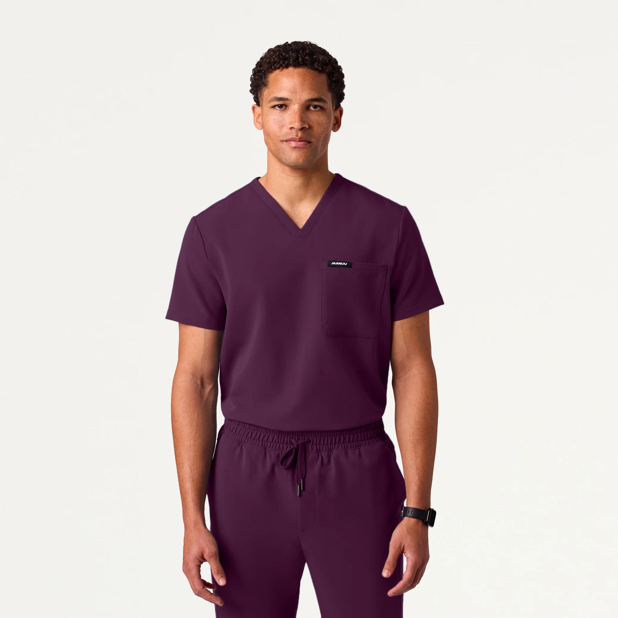 Holmes Everyday 1-Pocket Scrub Top - Deep Eggplant