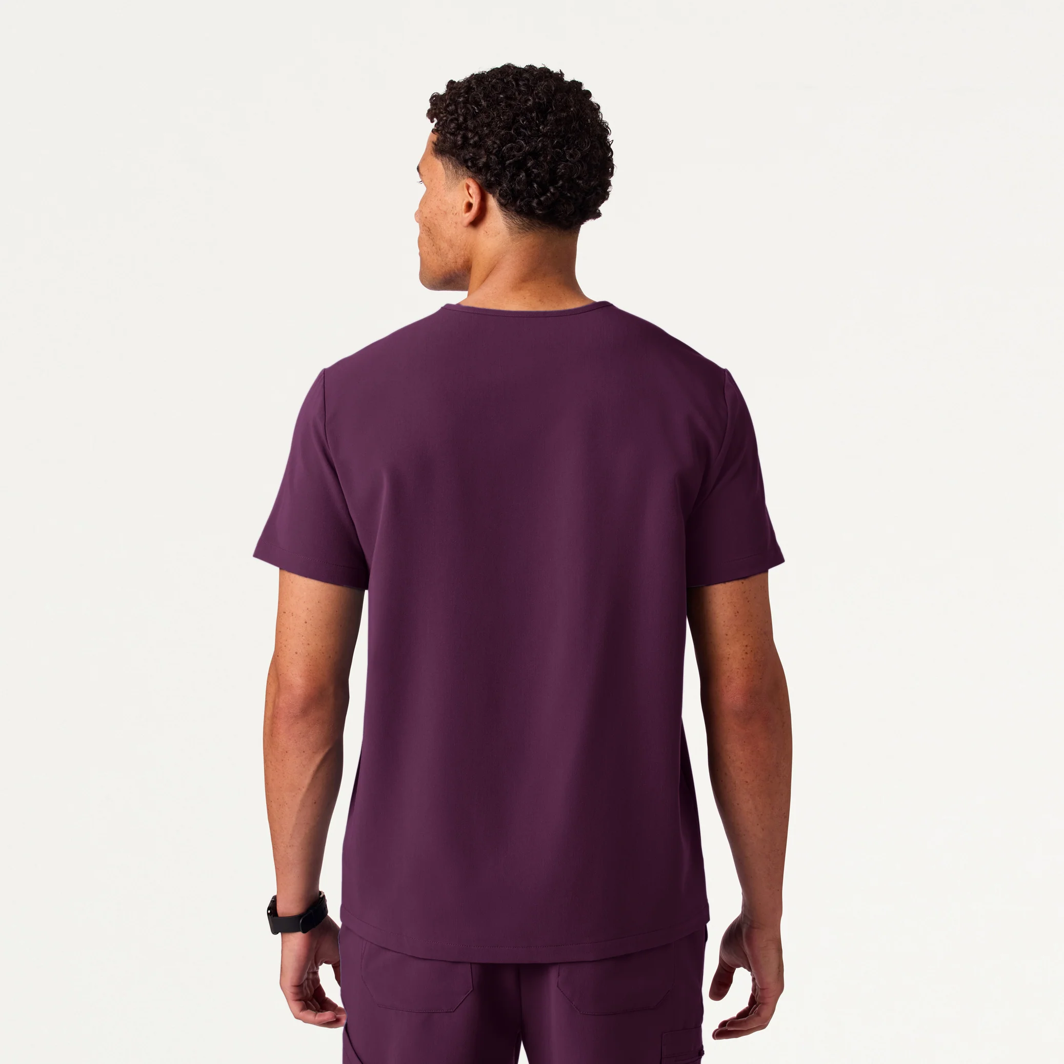Holmes Everyday 1-Pocket Scrub Top - Deep Eggplant - Image 4