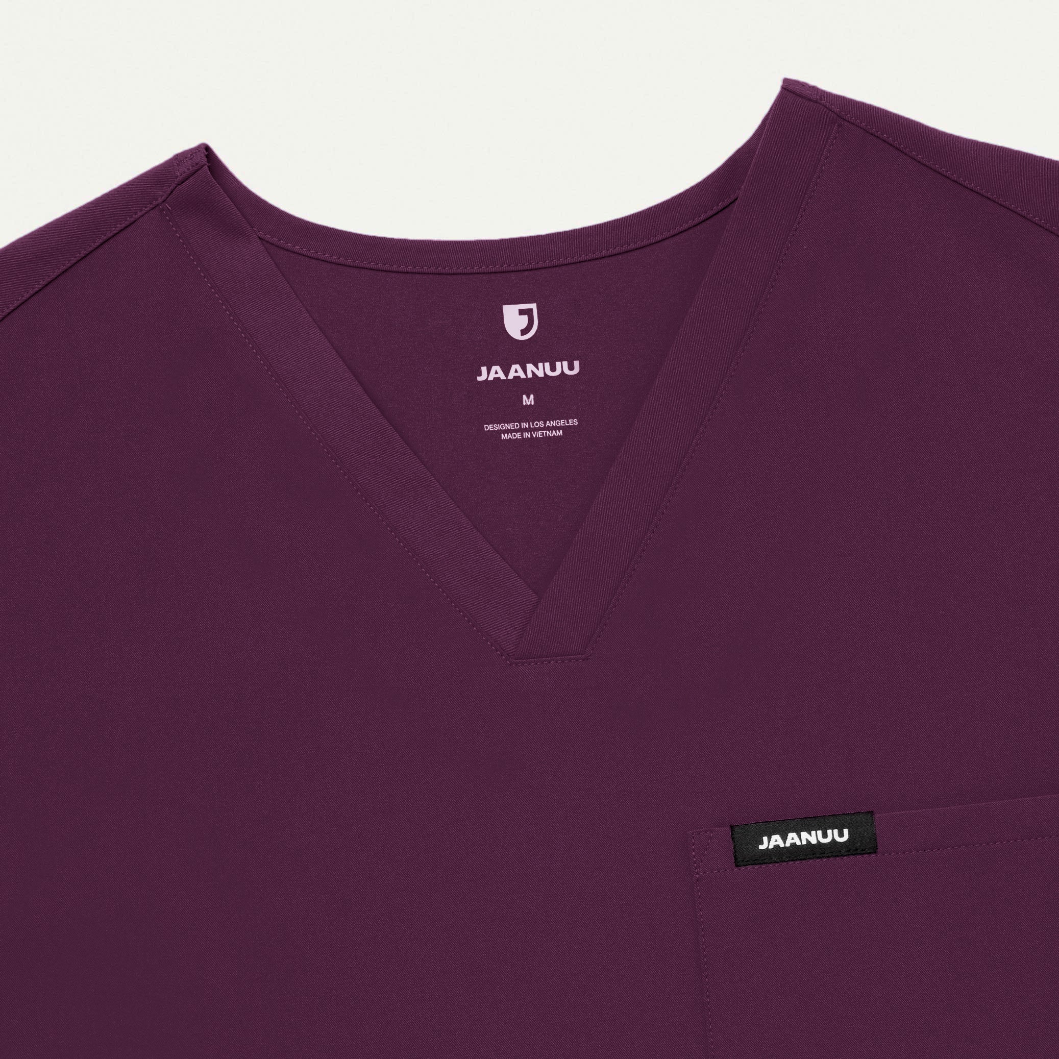 Holmes Everyday 1-Pocket Scrub Top - Deep Eggplant - Image 5
