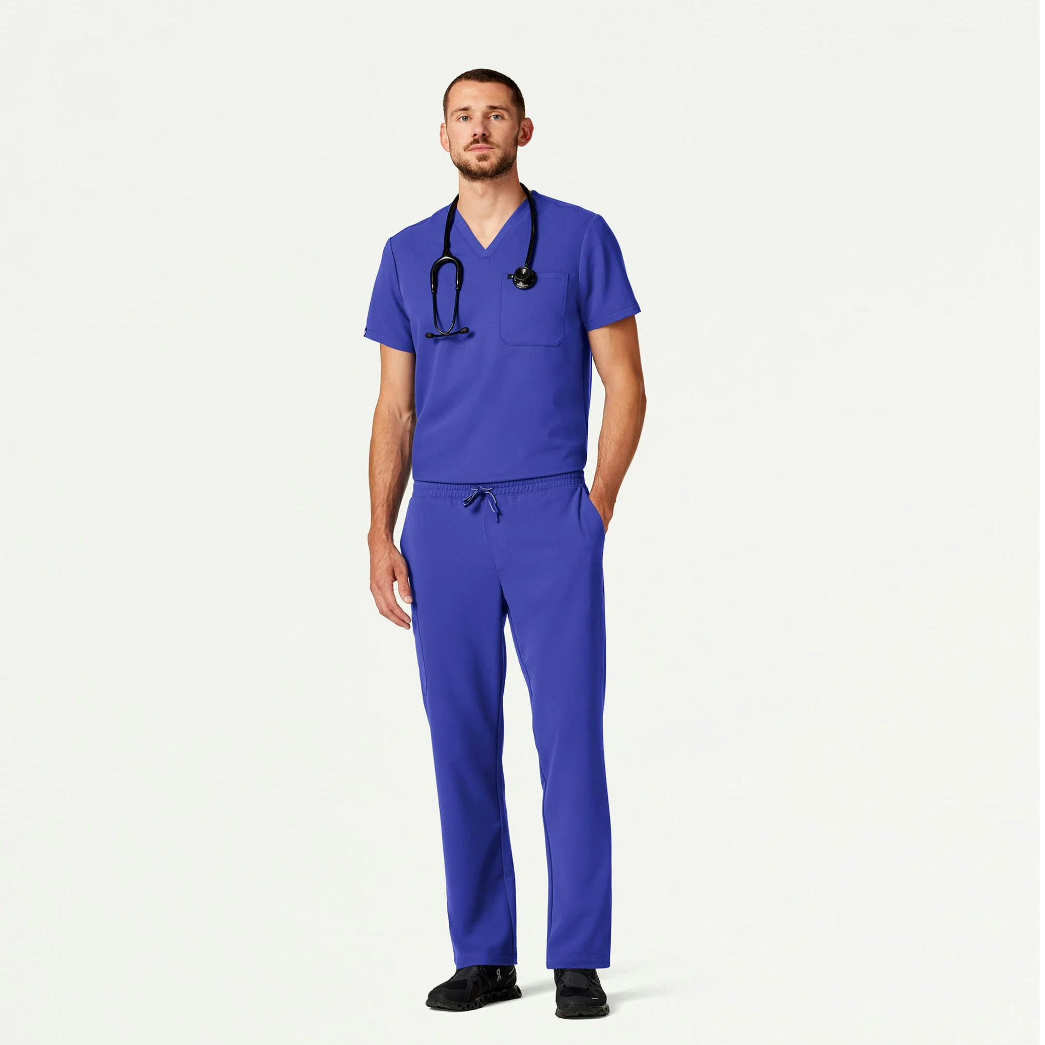 Holmes Everyday 1-Pocket Scrub Top - Moon Blue - Image 3