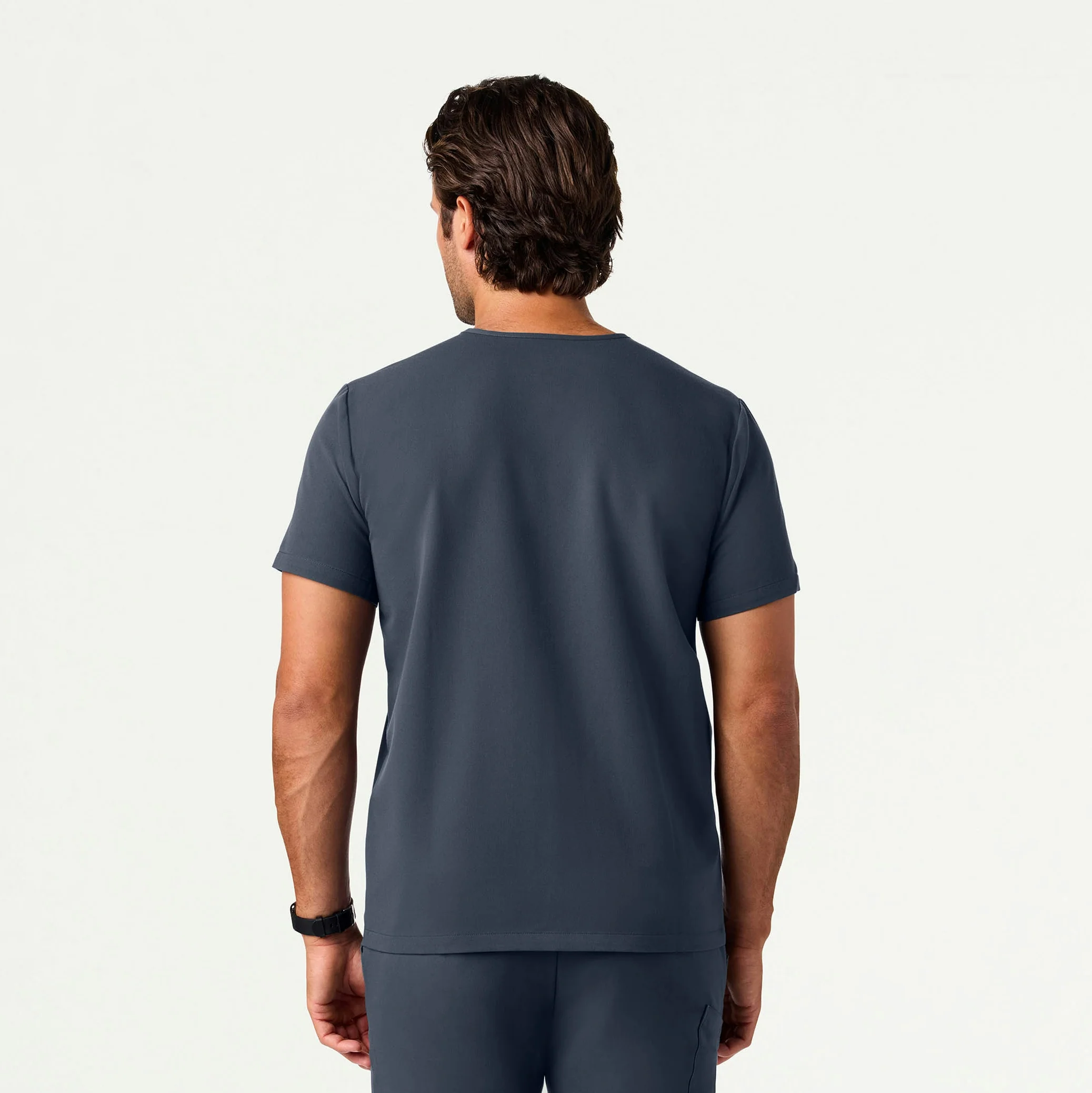 Holmes Slim Everyday 1-Pocket Scrub Top - Carbon Gray - Image 4