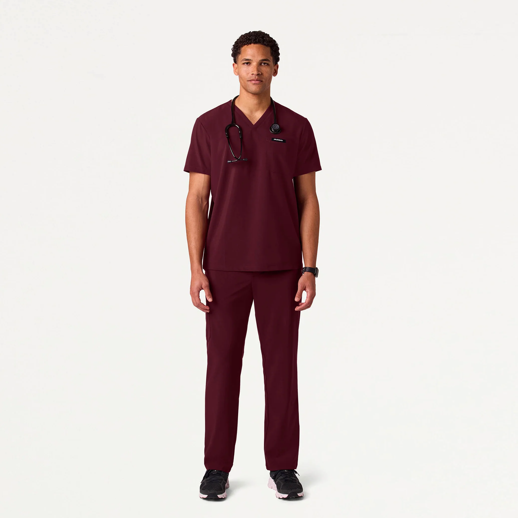 Holmes UltraLITE™ 1-Pocket Scrub Top - Burgundy - Image 3
