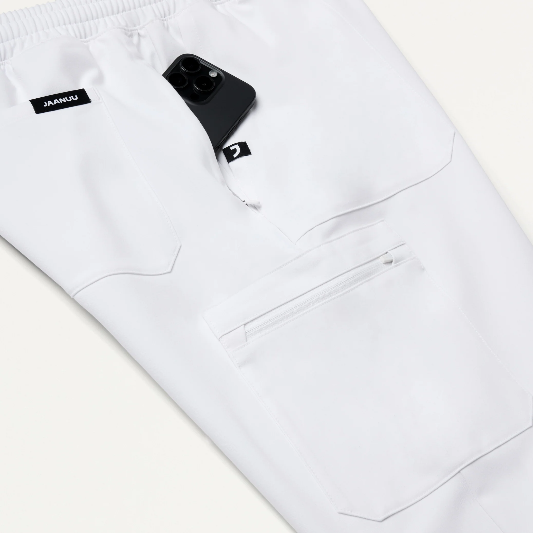 Osmo 8-Pocket Cargo Scrub Jogger - White - Image 5
