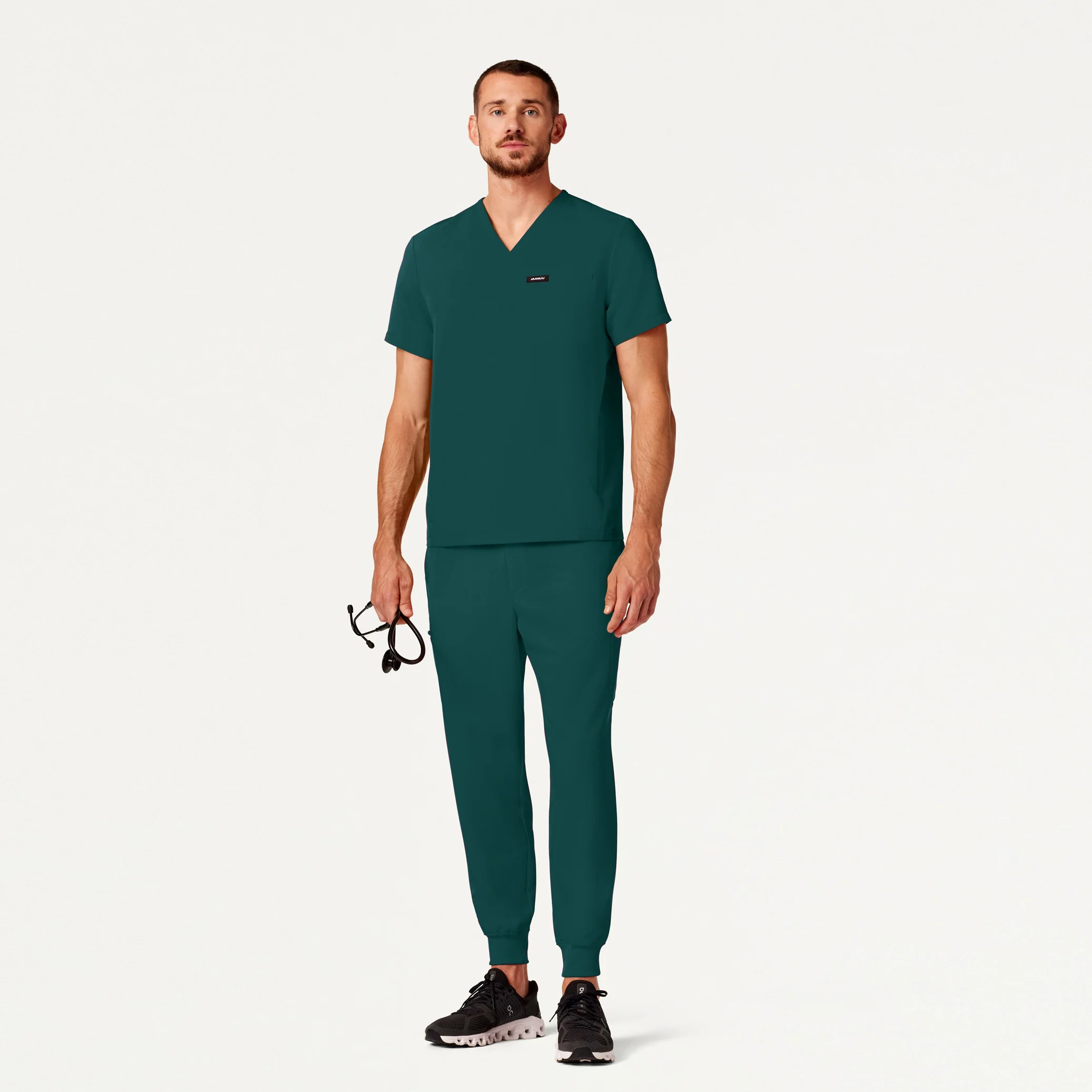 Osmo 8-Pocket Scrub Jogger - Midnight Green - Image 3