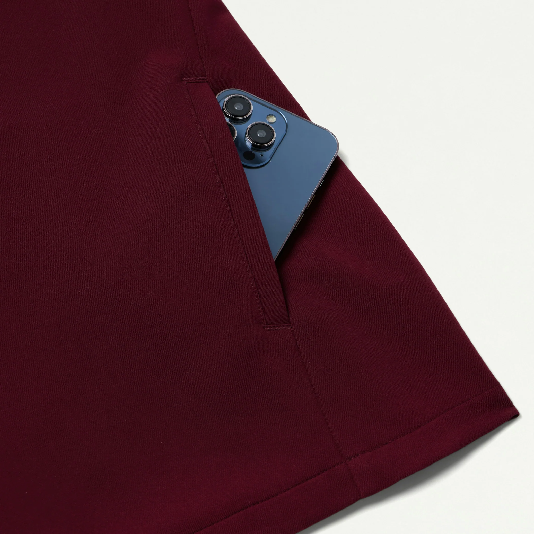 Platt 3-Pocket Scrub Top - Burgundy - Image 5