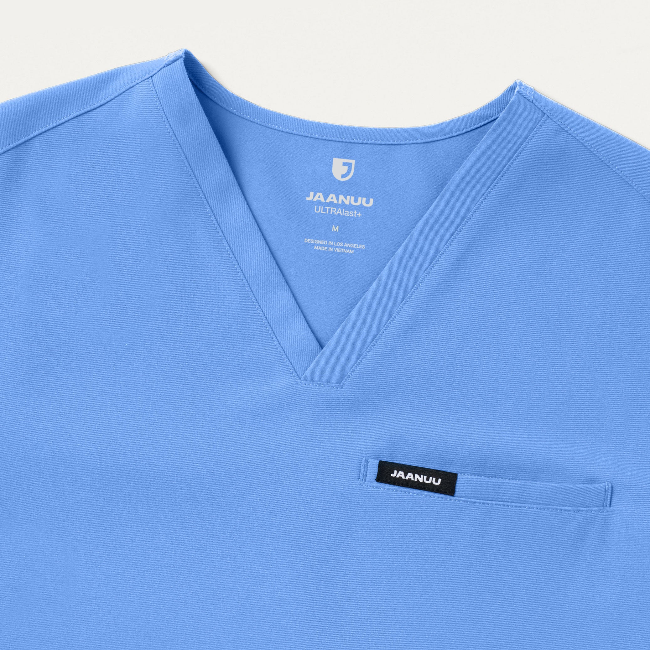 Platt 3-Pocket Scrub Top - Ceil Blue - Image 4