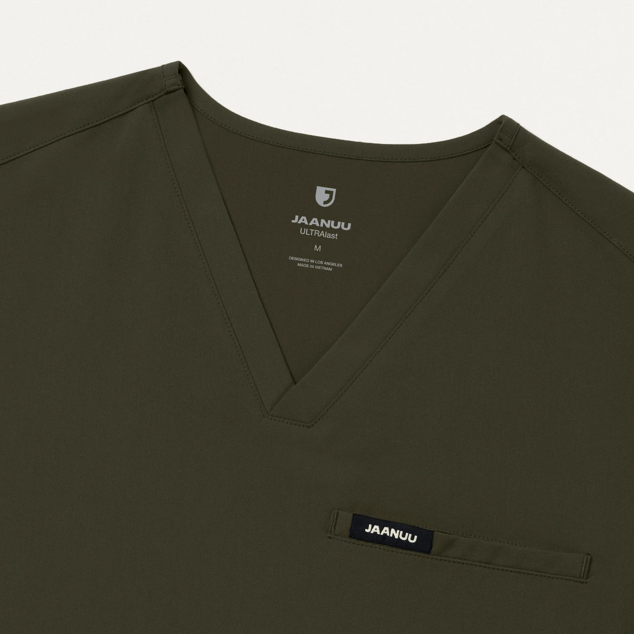 Platt 3-Pocket Scrub Top - Deep Olive - Image 5