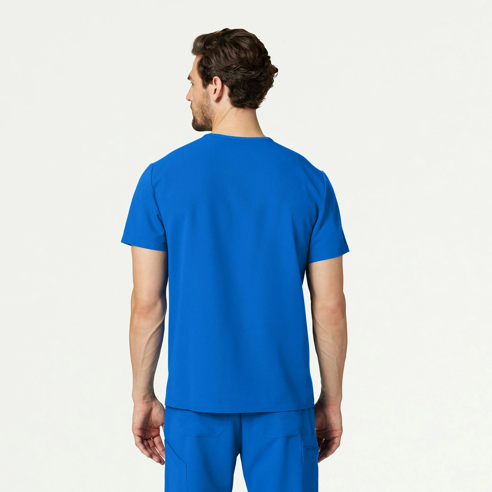 Platt 3-Pocket Scrub Top - Royal Blue - Image 3