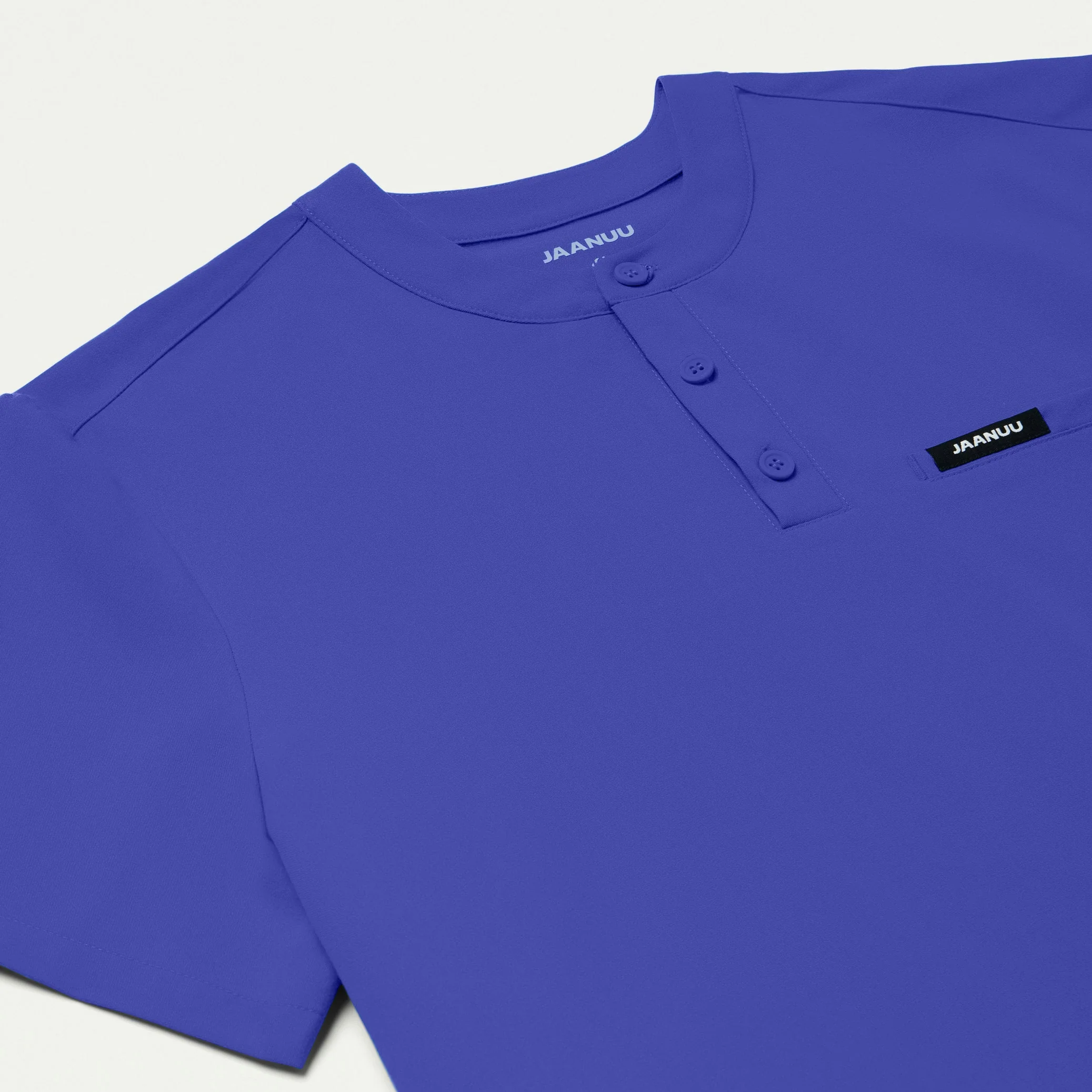 Reeve Henley Scrub Top - Moon Blue - Image 6
