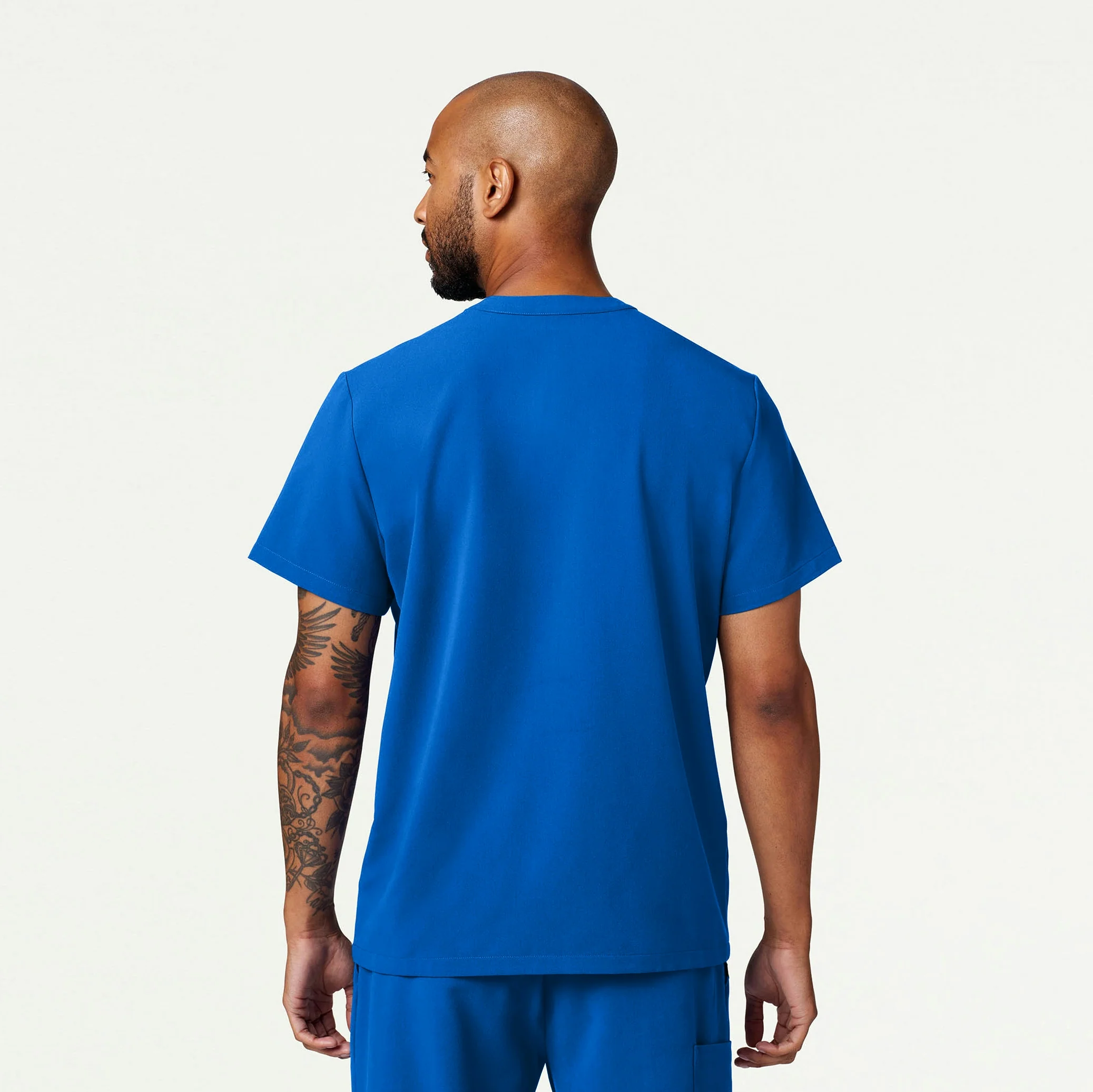 Reeve Henley Scrub Top - Royal Blue - Image 4