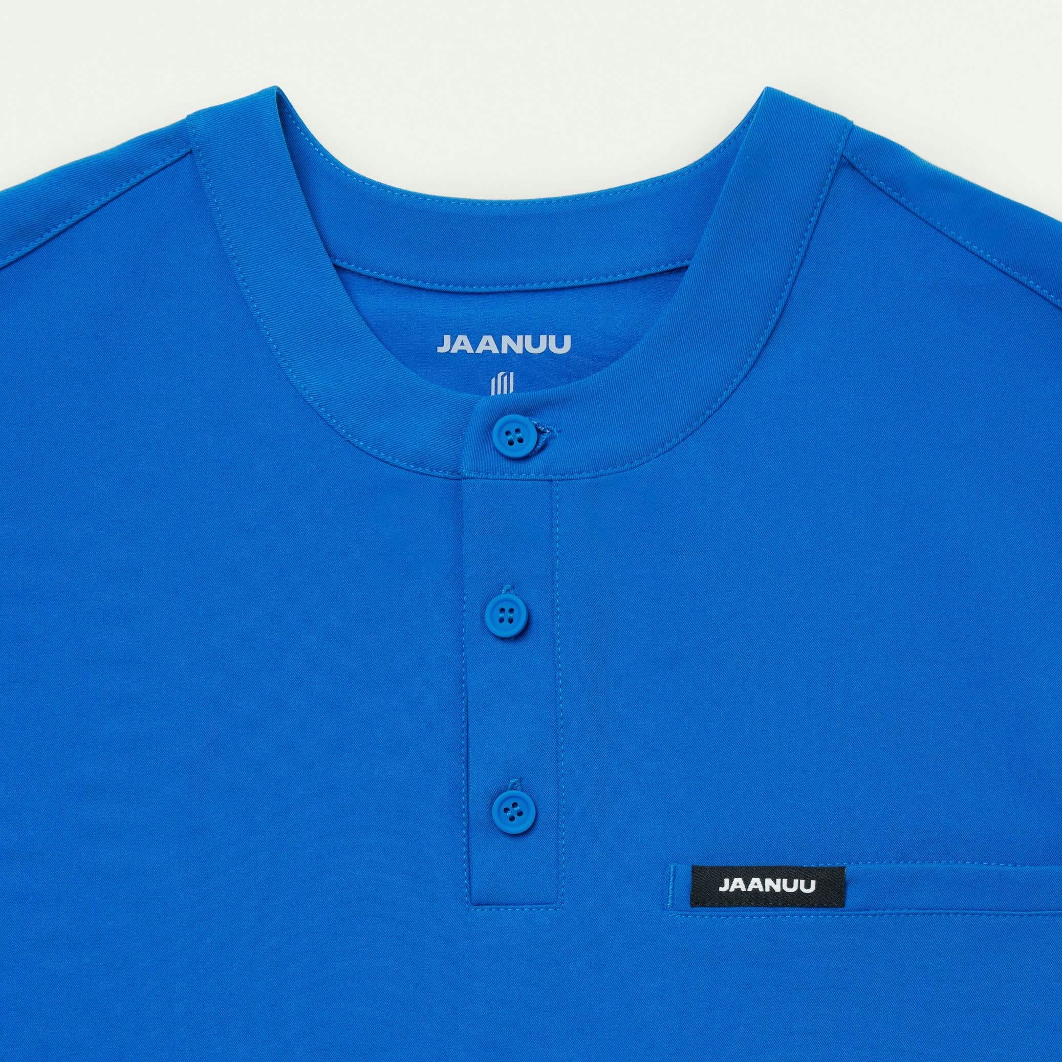 Reeve Henley Scrub Top - Royal Blue - Image 5