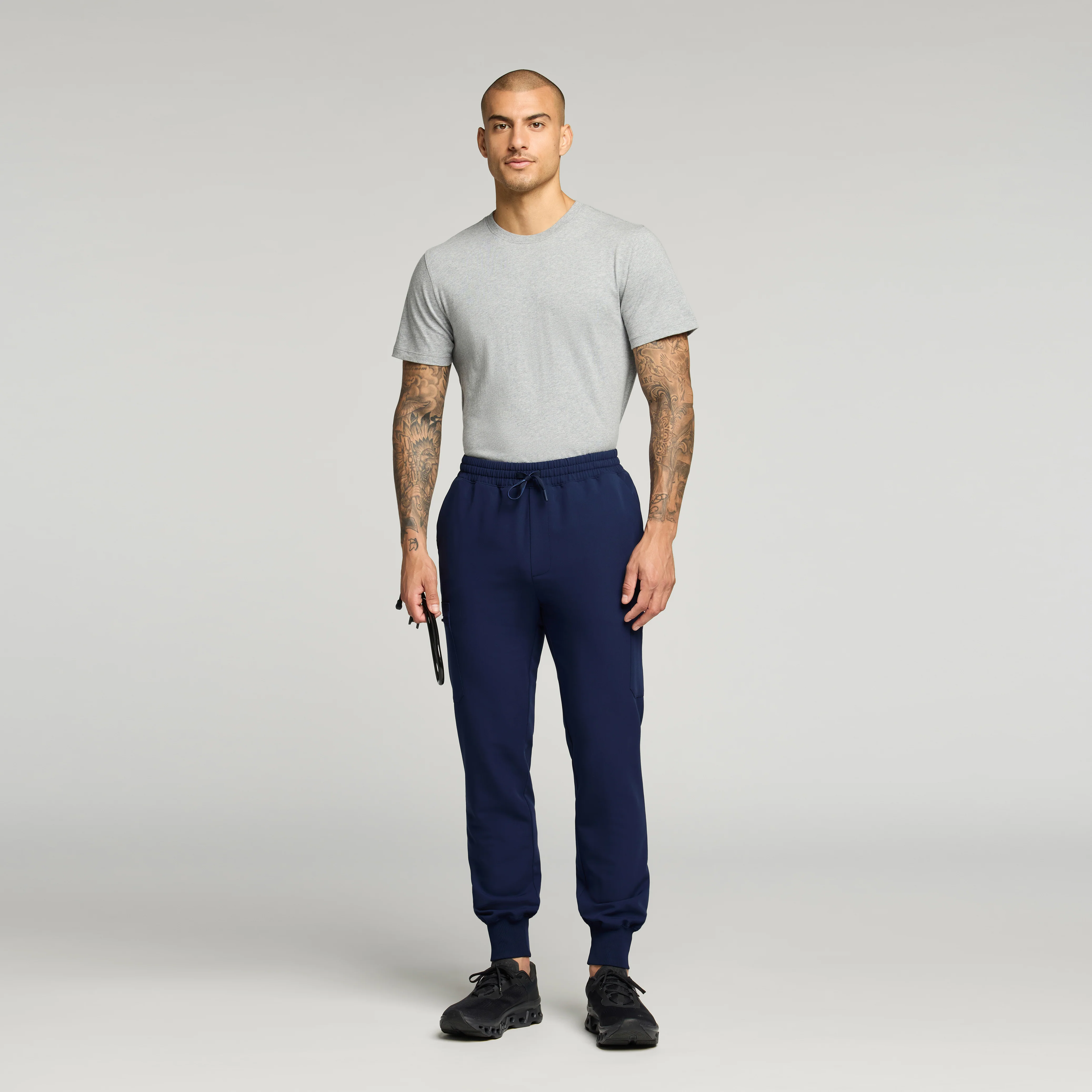 Regenˣ Short-Sleeve Cotton Underscrub - Heather Gray - Image 4