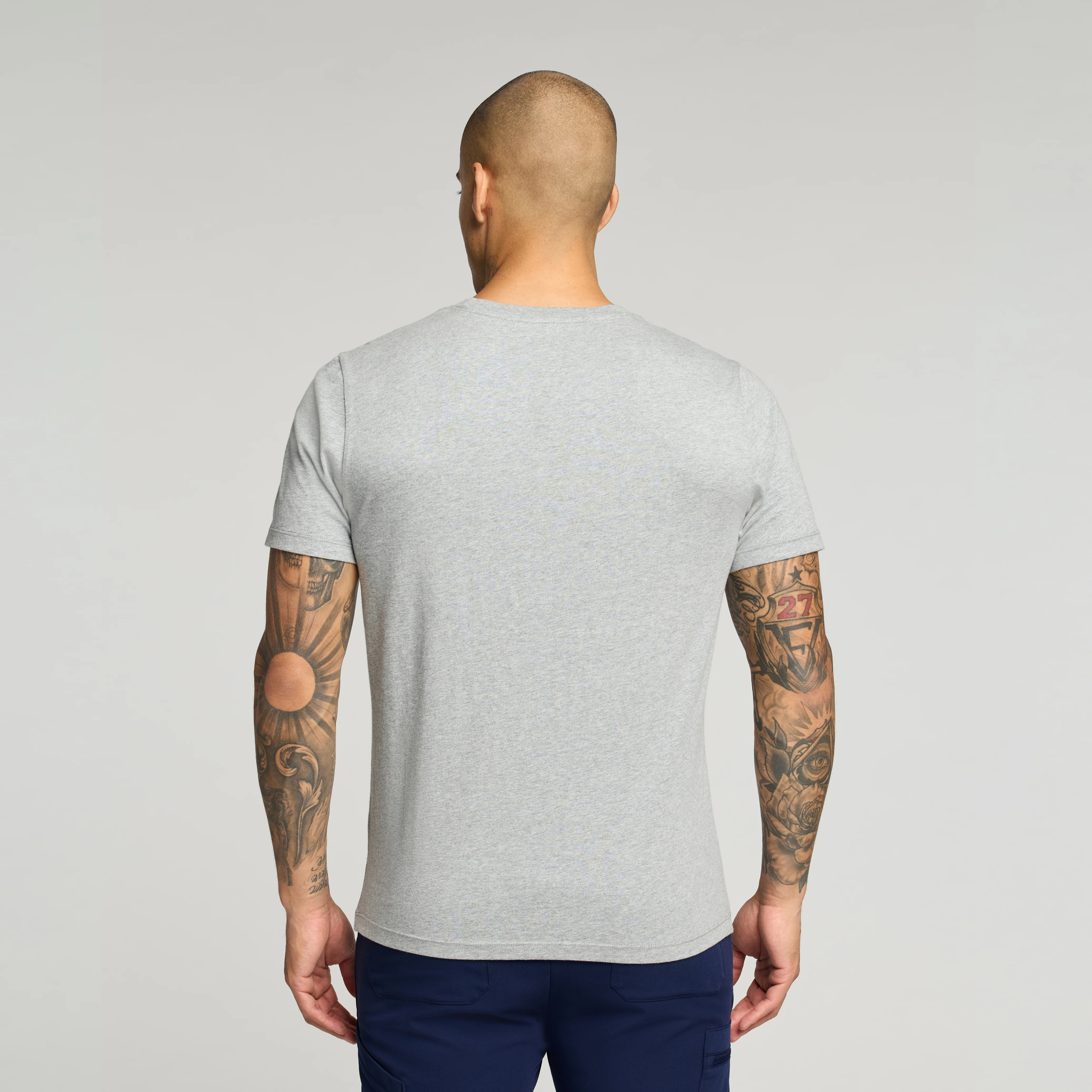 Regenˣ Short-Sleeve Cotton Underscrub - Heather Gray - Image 5