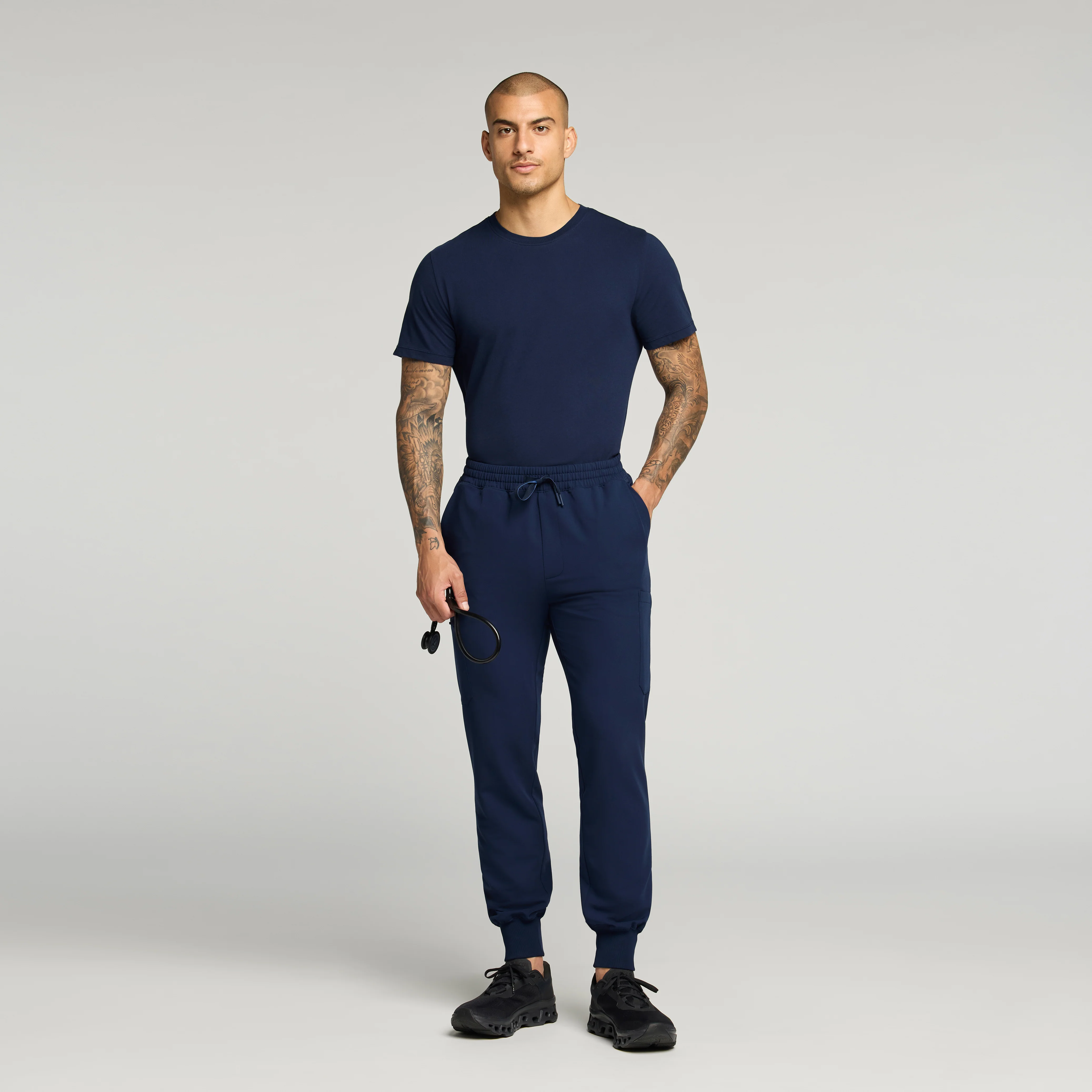 Regenˣ Short-Sleeve Cotton Underscrub - Midnight Navy - Image 3