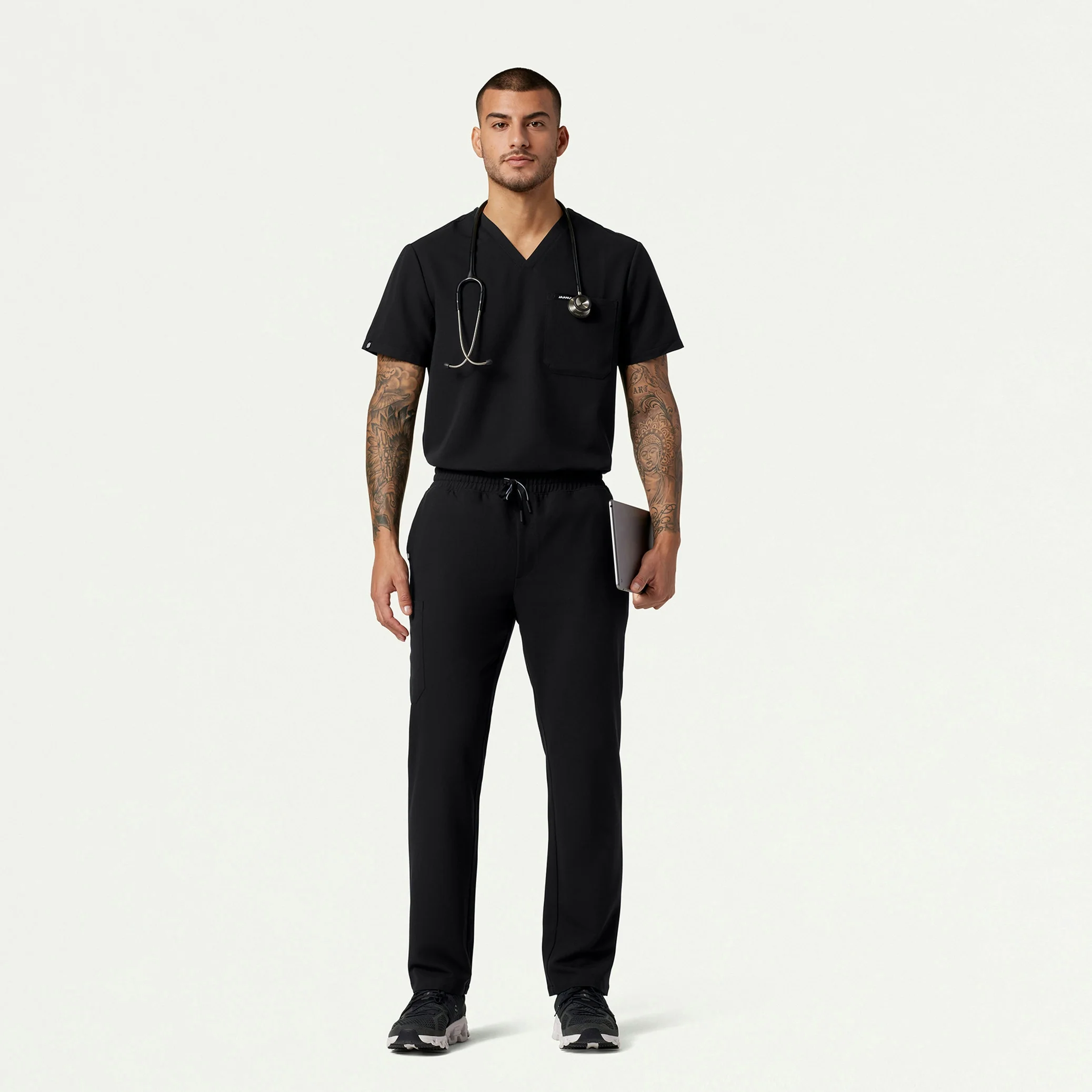 Rhodes Everyday Straight-Leg Scrub Pant - Black - Image 3