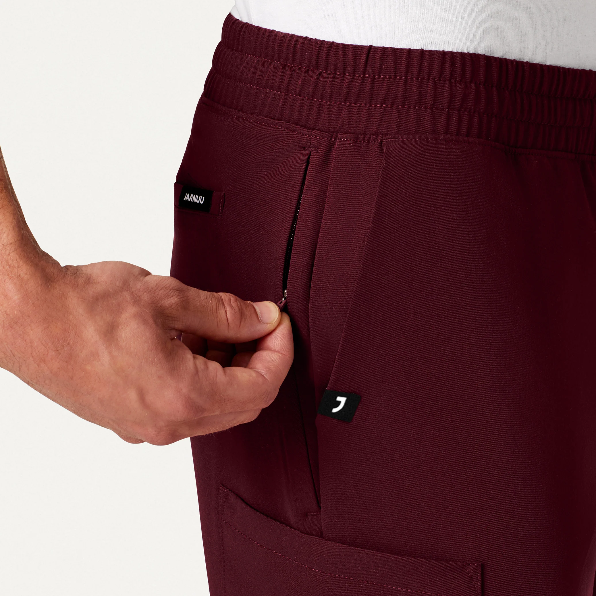 Rhodes Everyday Straight-Leg Scrub Pant - Burgundy - Image 7