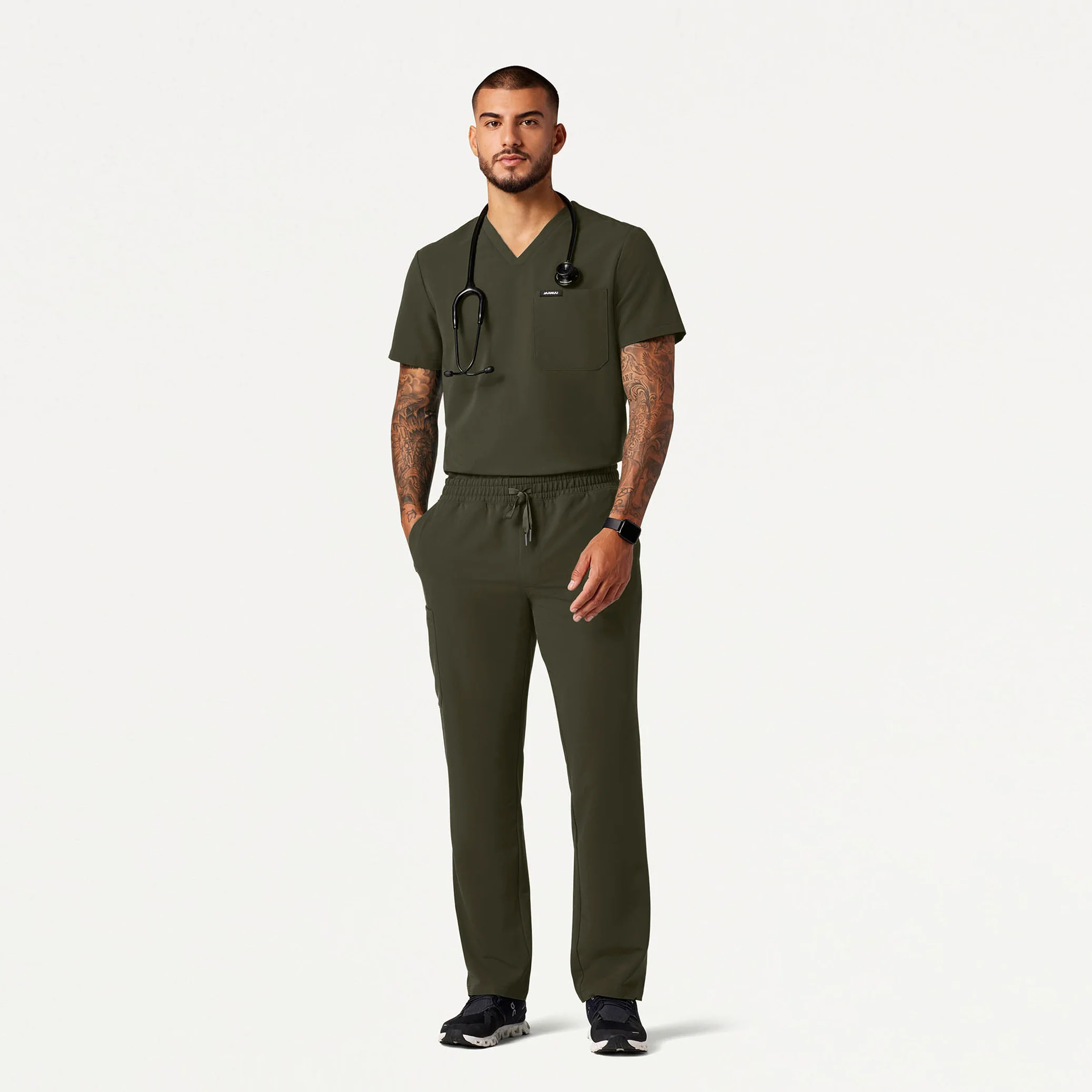 Rhodes Everyday Straight-Leg Scrub Pant - Deep Olive - Image 2