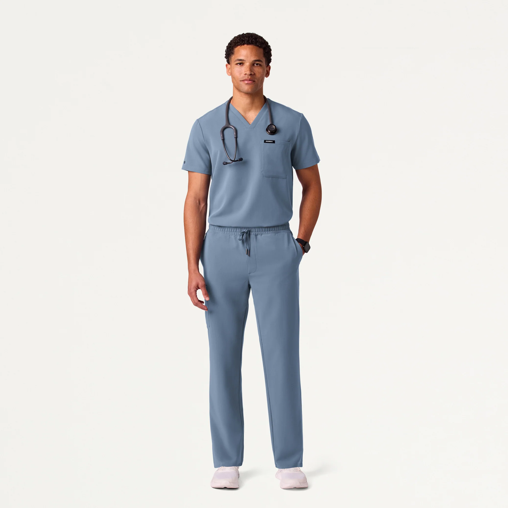 Rhodes Everyday Straight-Leg Scrub Pant - Storm Blue - Image 3