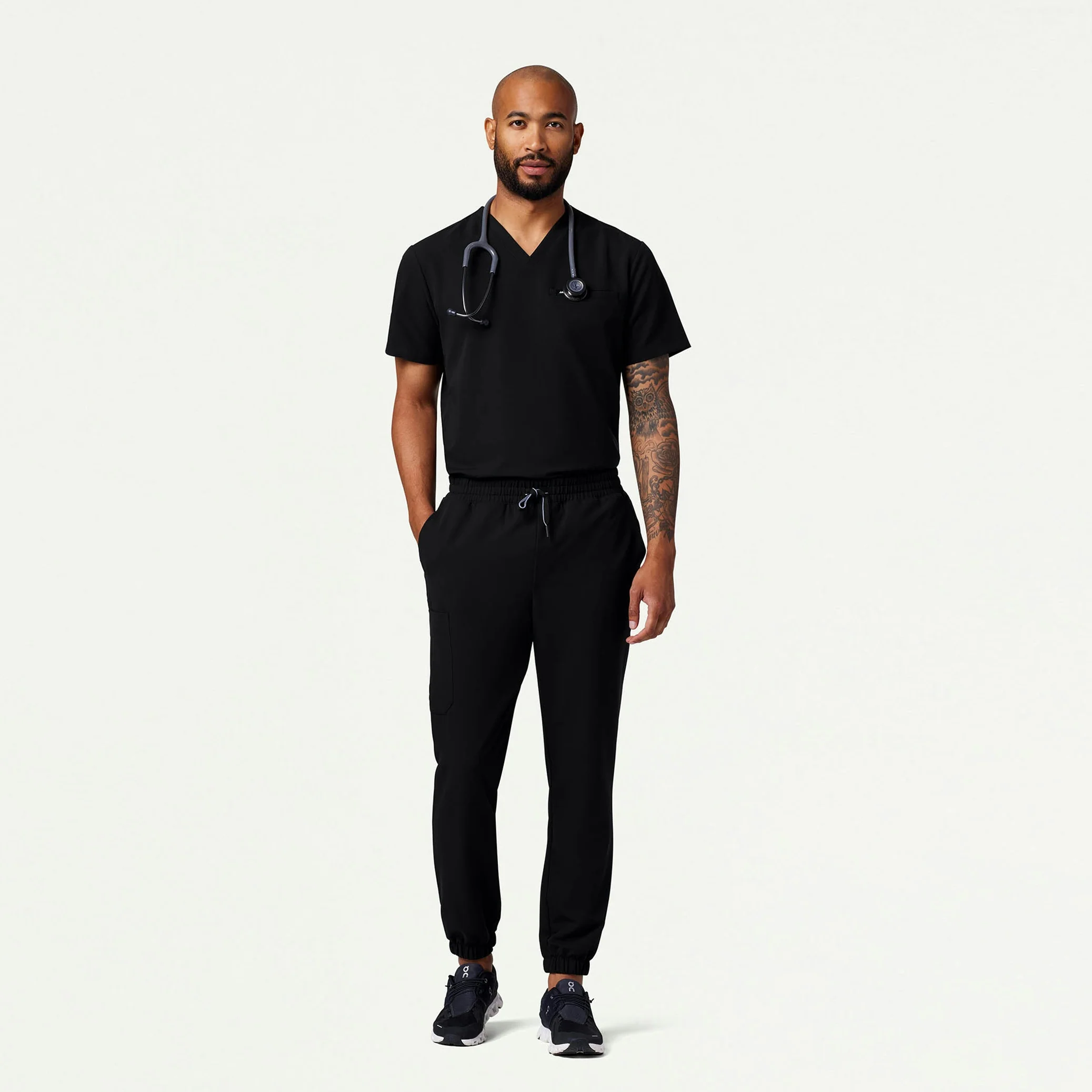 Rhodes Slim Crossover Scrub Jogger - Black - Image 3