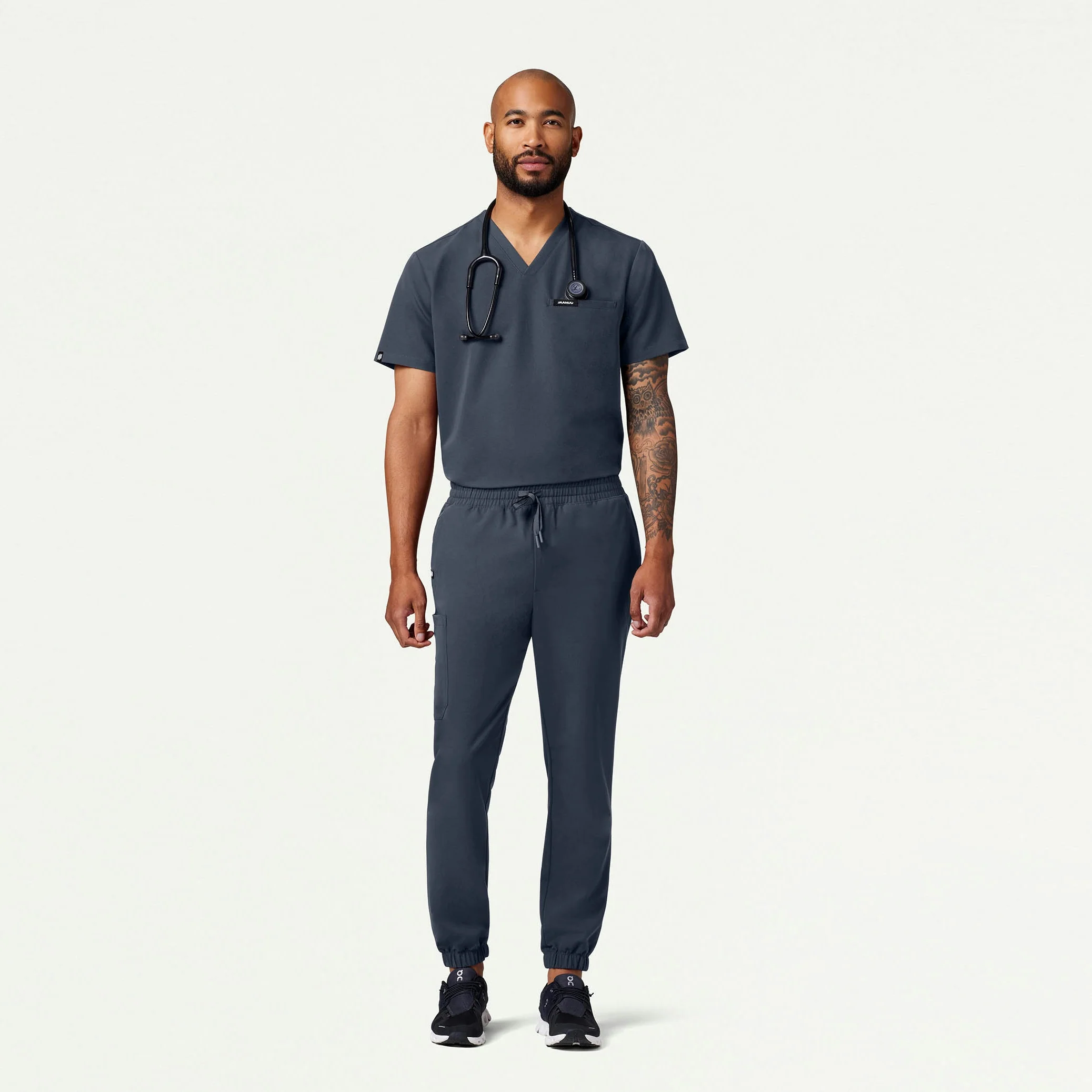 Rhodes Slim Crossover Scrub Jogger - Carbon Gray - Image 3