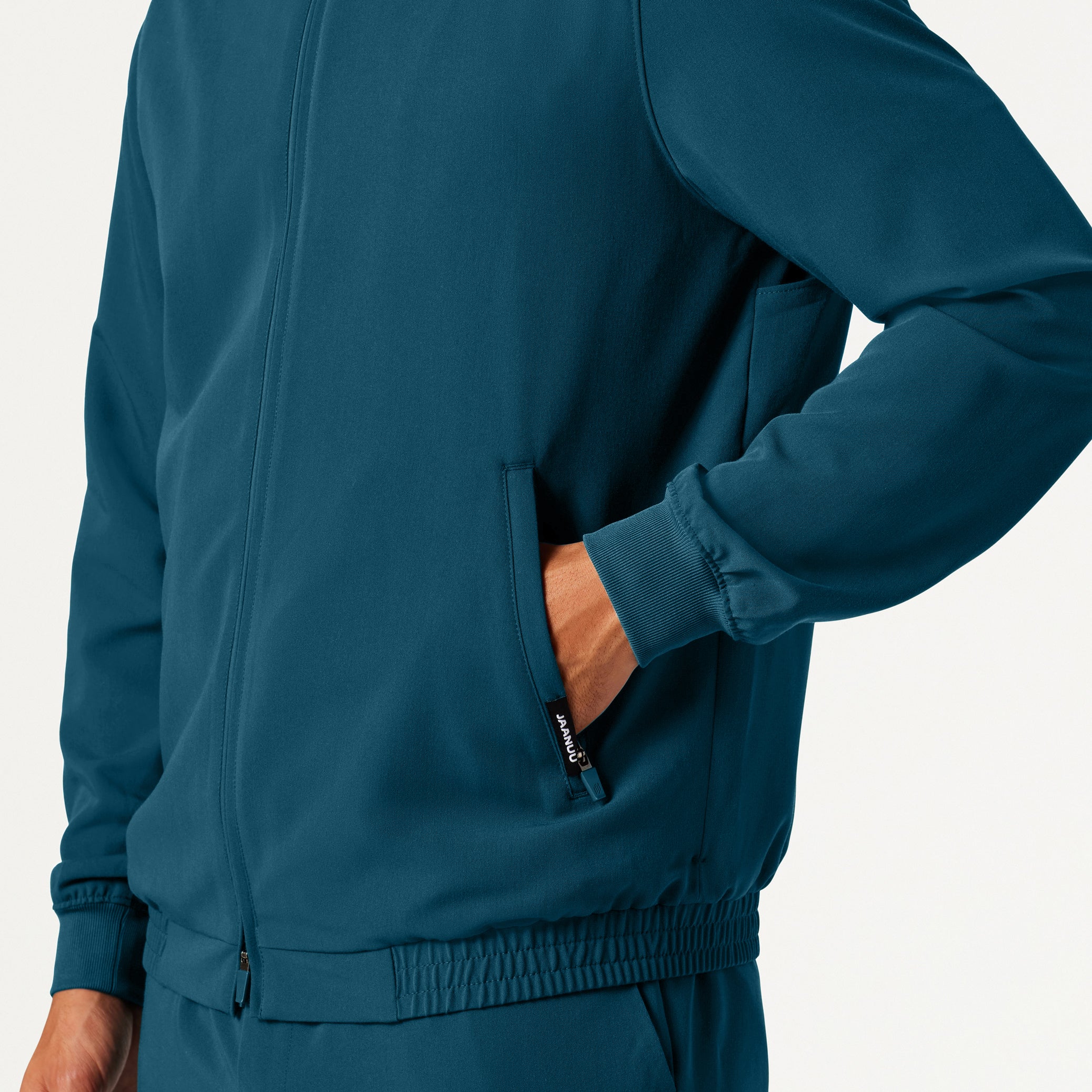 Wolfe Everyday 6-Pocket Scrub Jacket - Caribbean Blue - Image 5