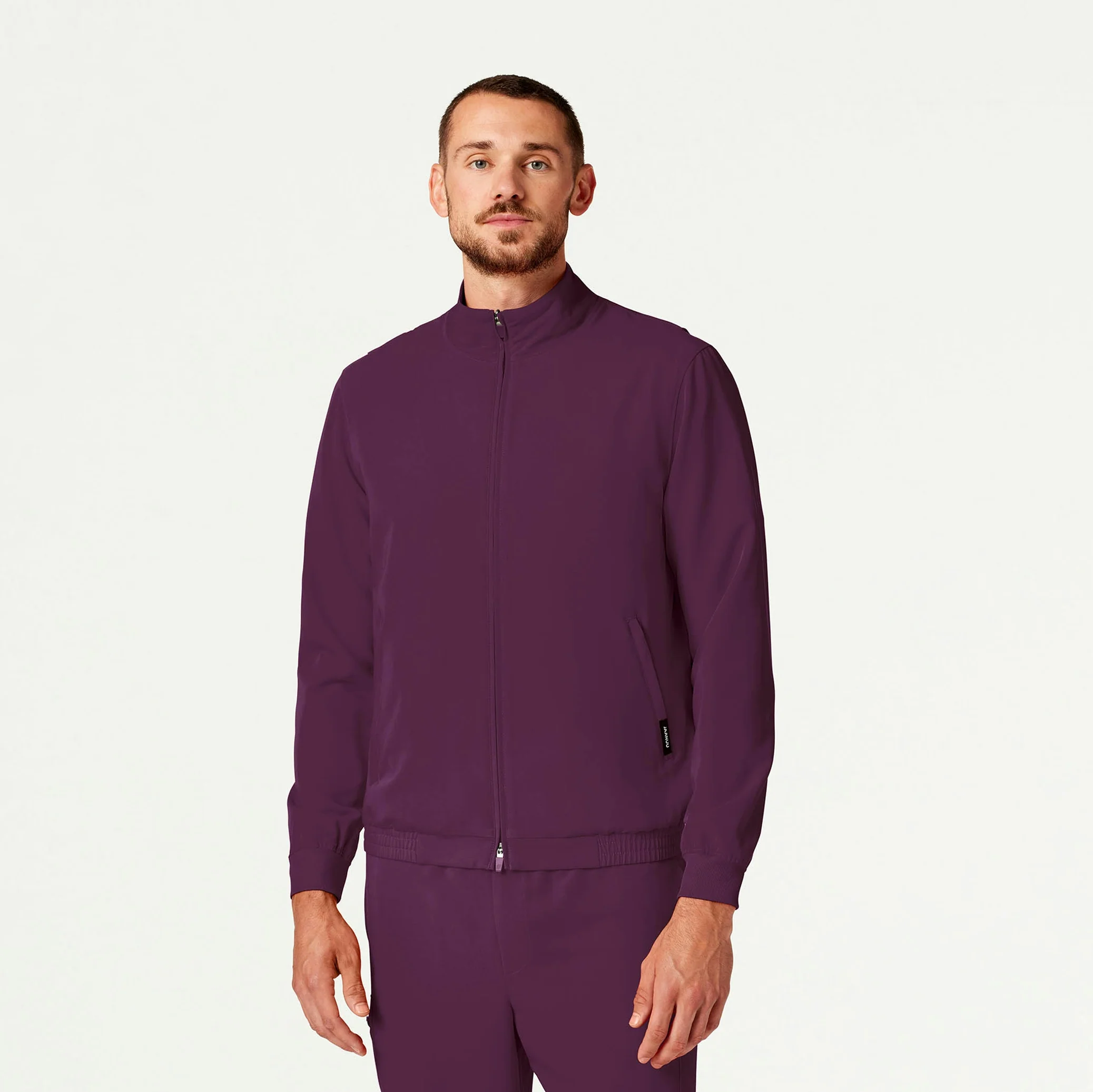 Wolfe Everyday 6-Pocket Scrub Jacket - Dark Amethyst