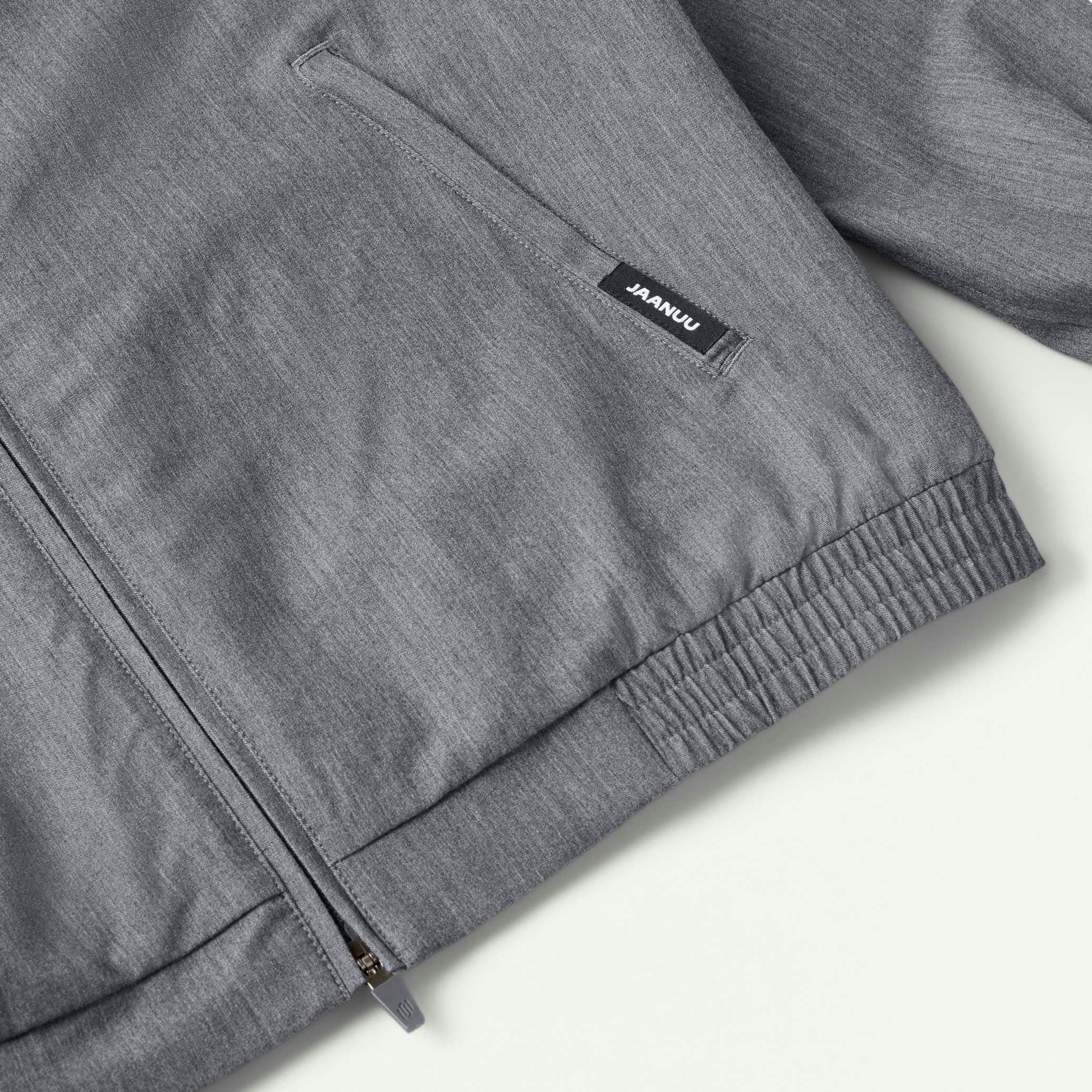 Wolfe Everyday 6-Pocket Scrub Jacket - Heather Gray - Image 8