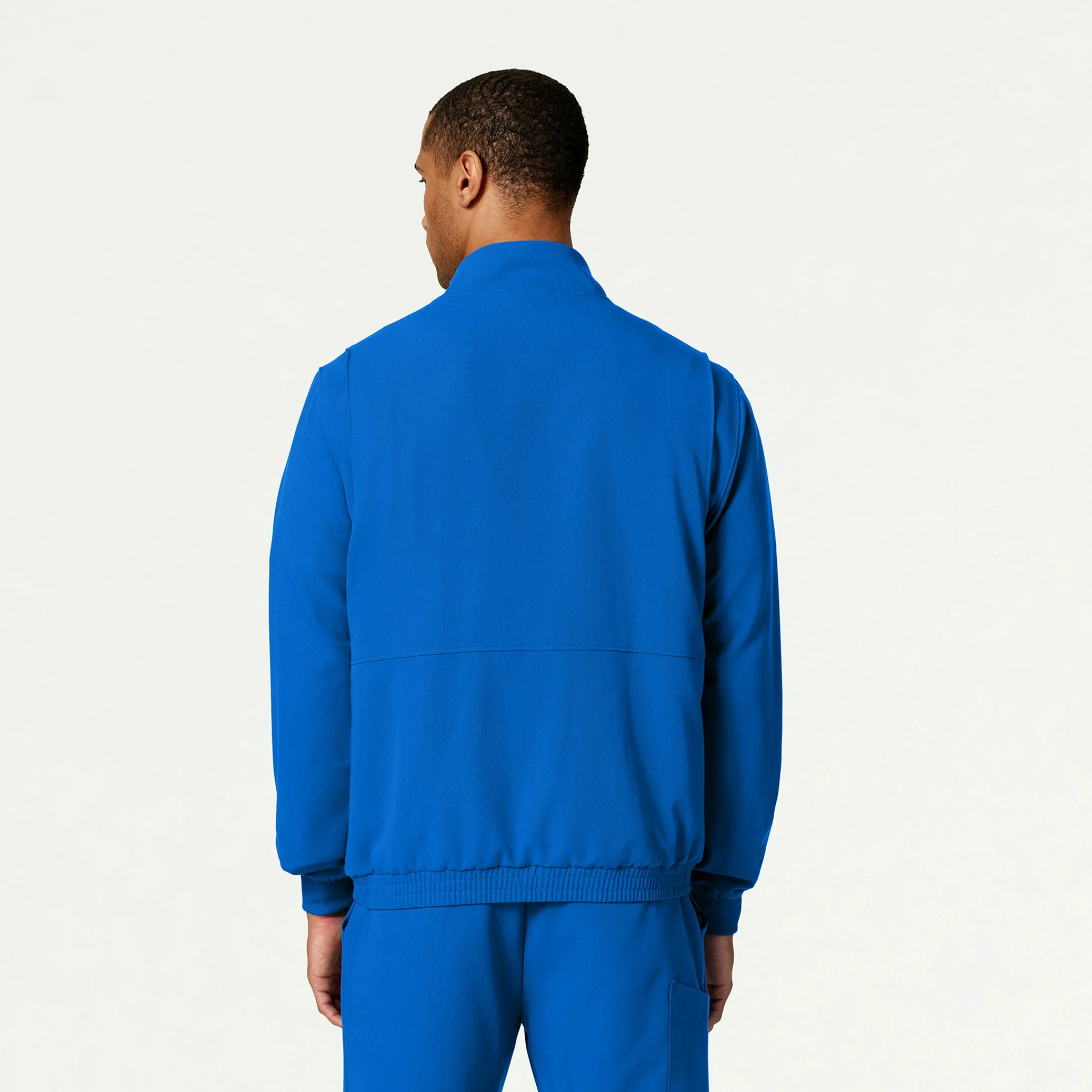 Wolfe Everyday 6-Pocket Scrub Jacket - Royal Blue - Image 4