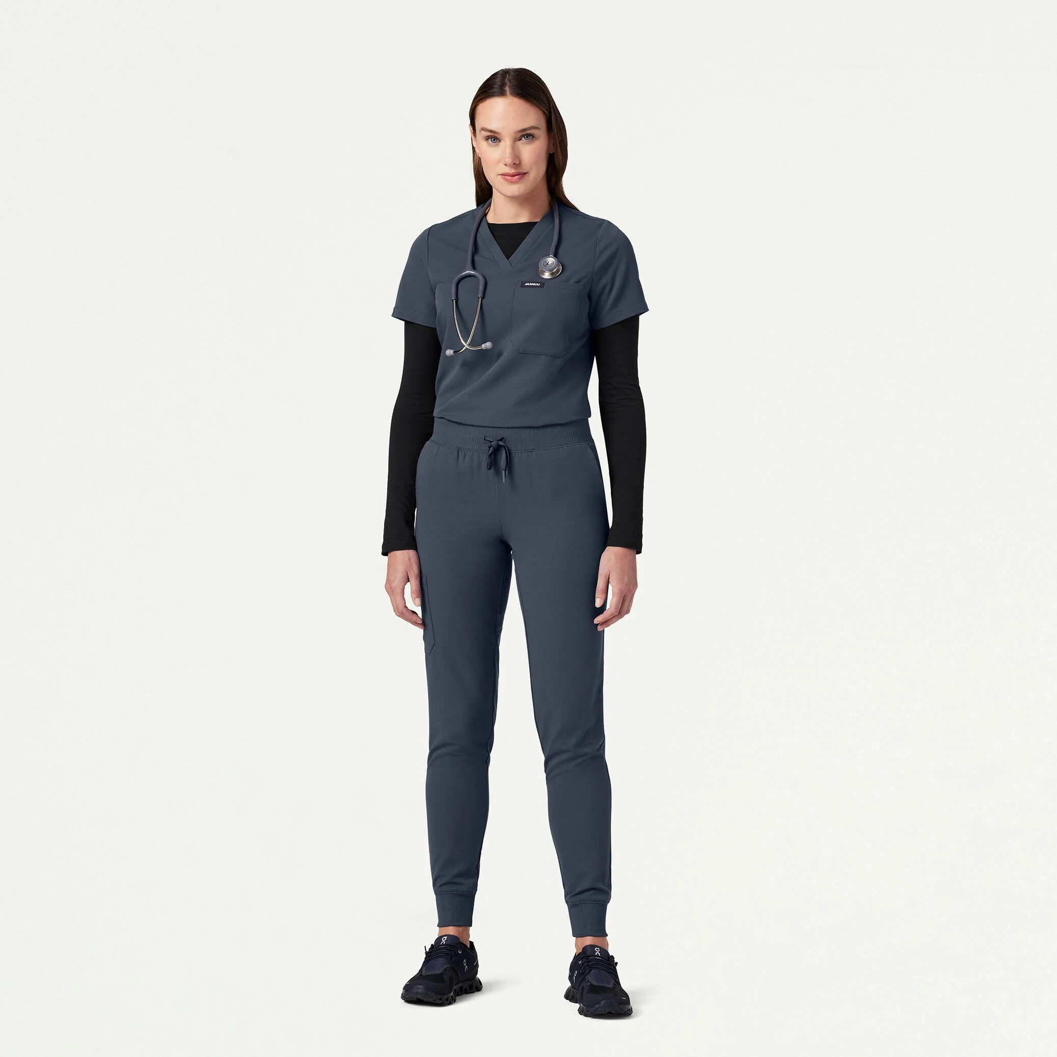 The Alex Underscrub Set - Carbon Gray