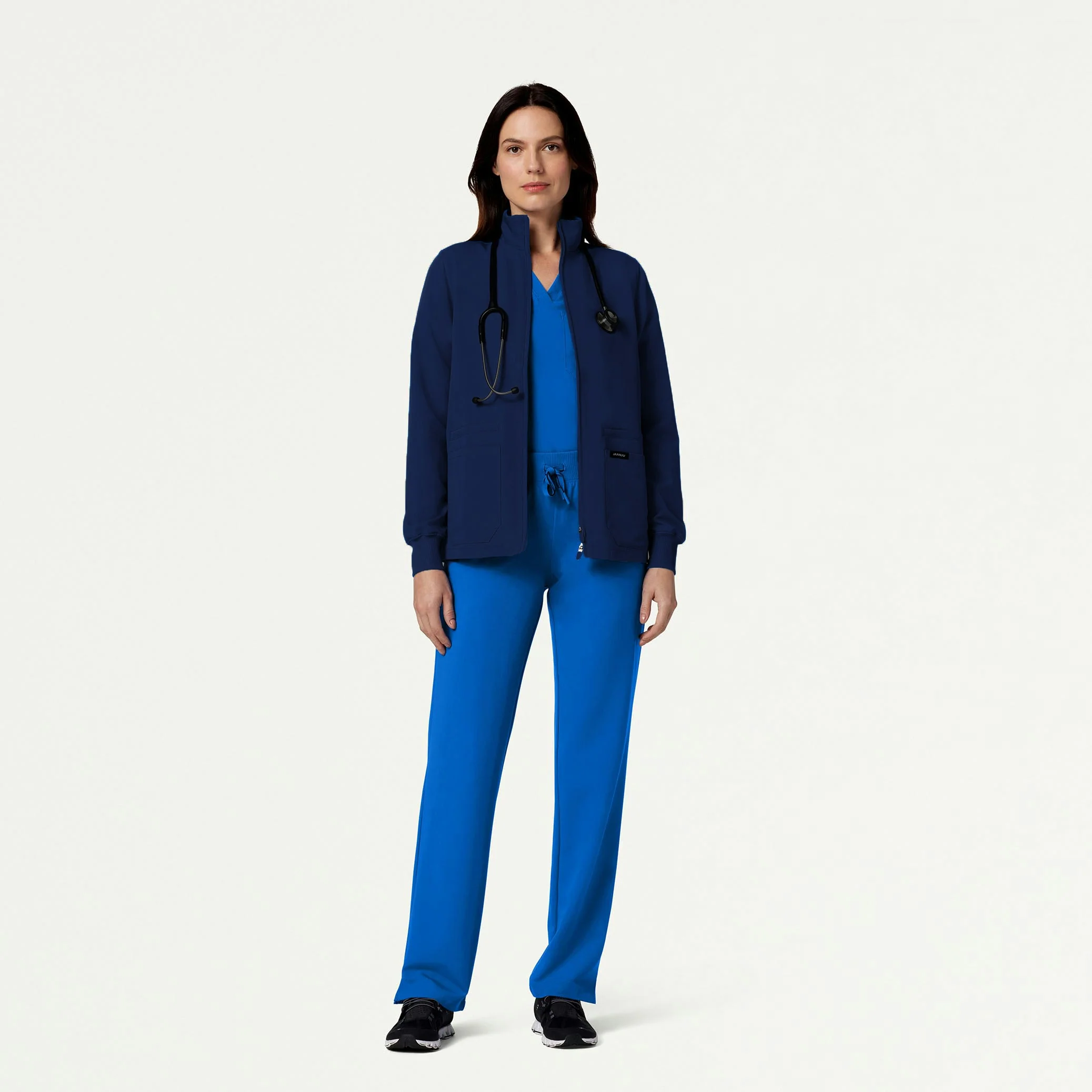 The Ava Jacket Scrub Set - Heather Gray - Image 2