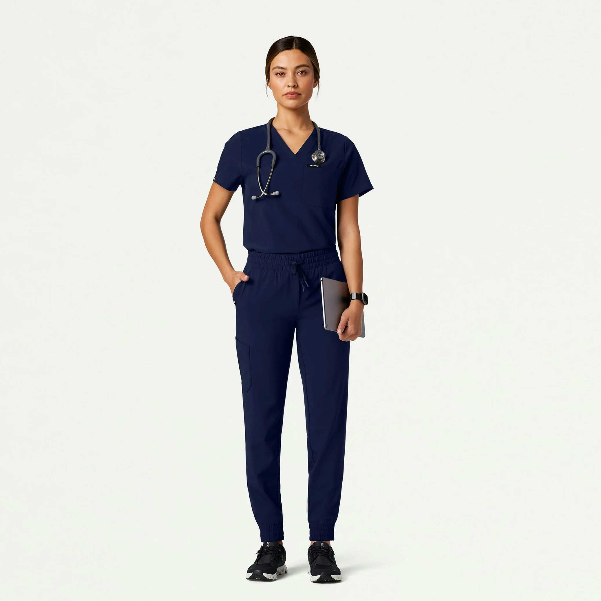 The Cali Essential Scrub Set - Midnight Navy