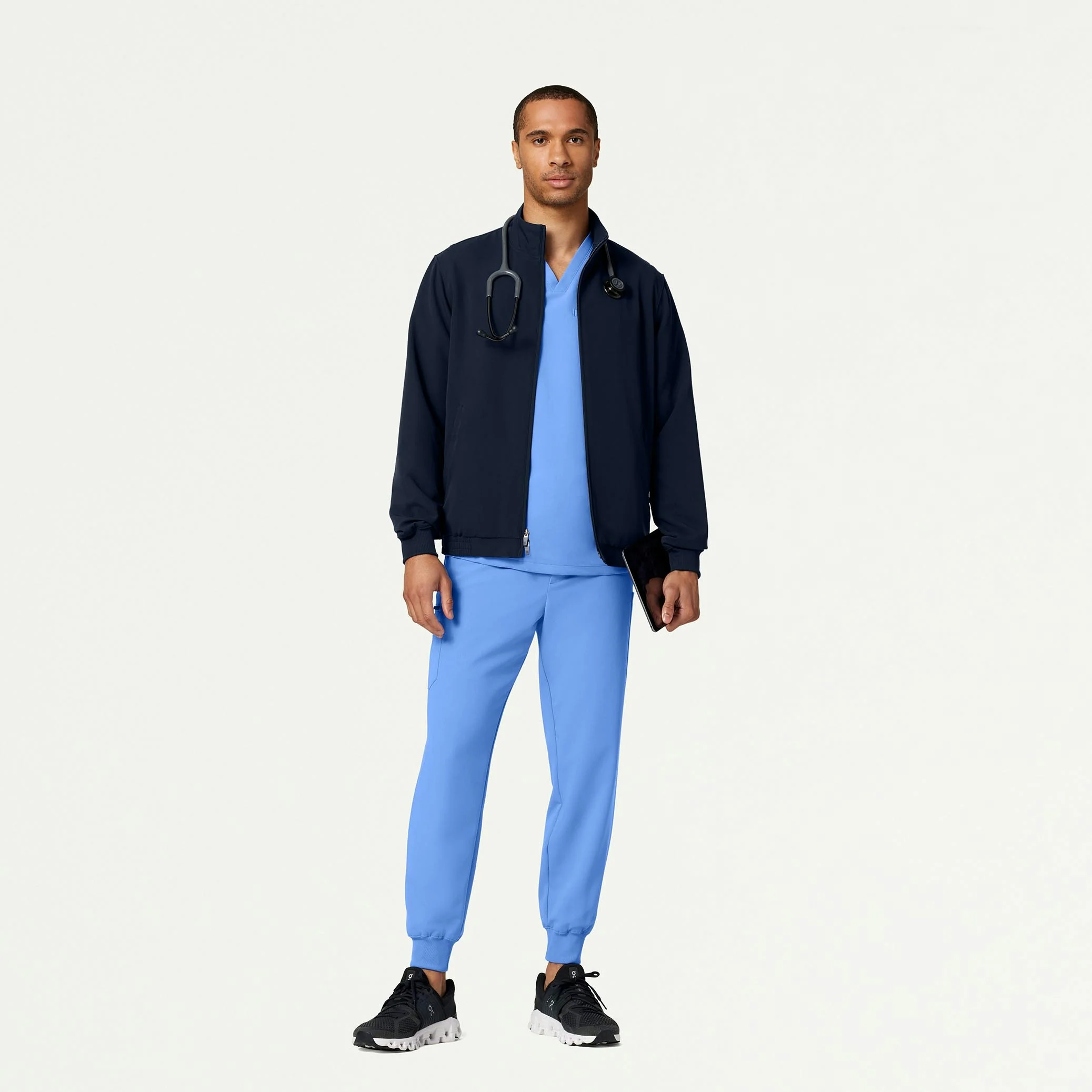 The Geiger Jacket Scrub Set - Ceil Blue