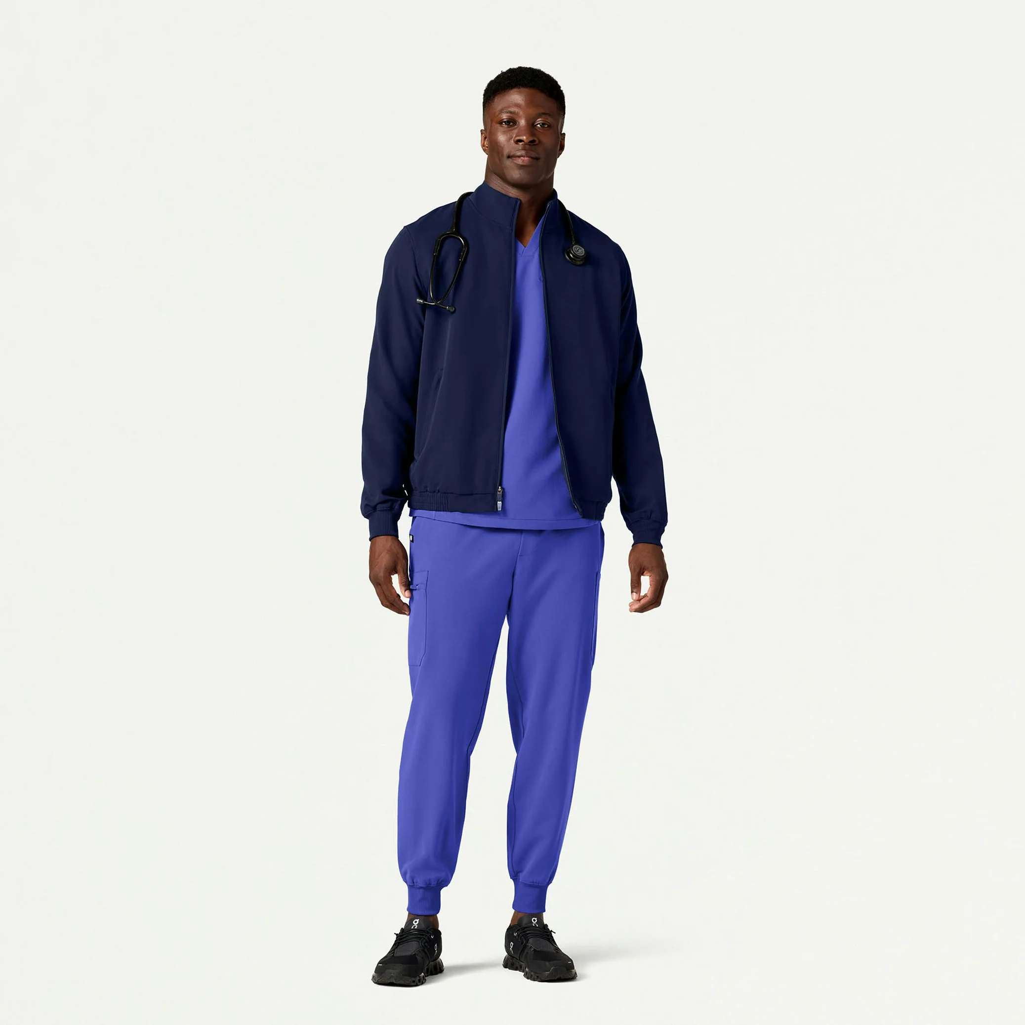The Geiger Jacket Scrub Set - Moon Blue