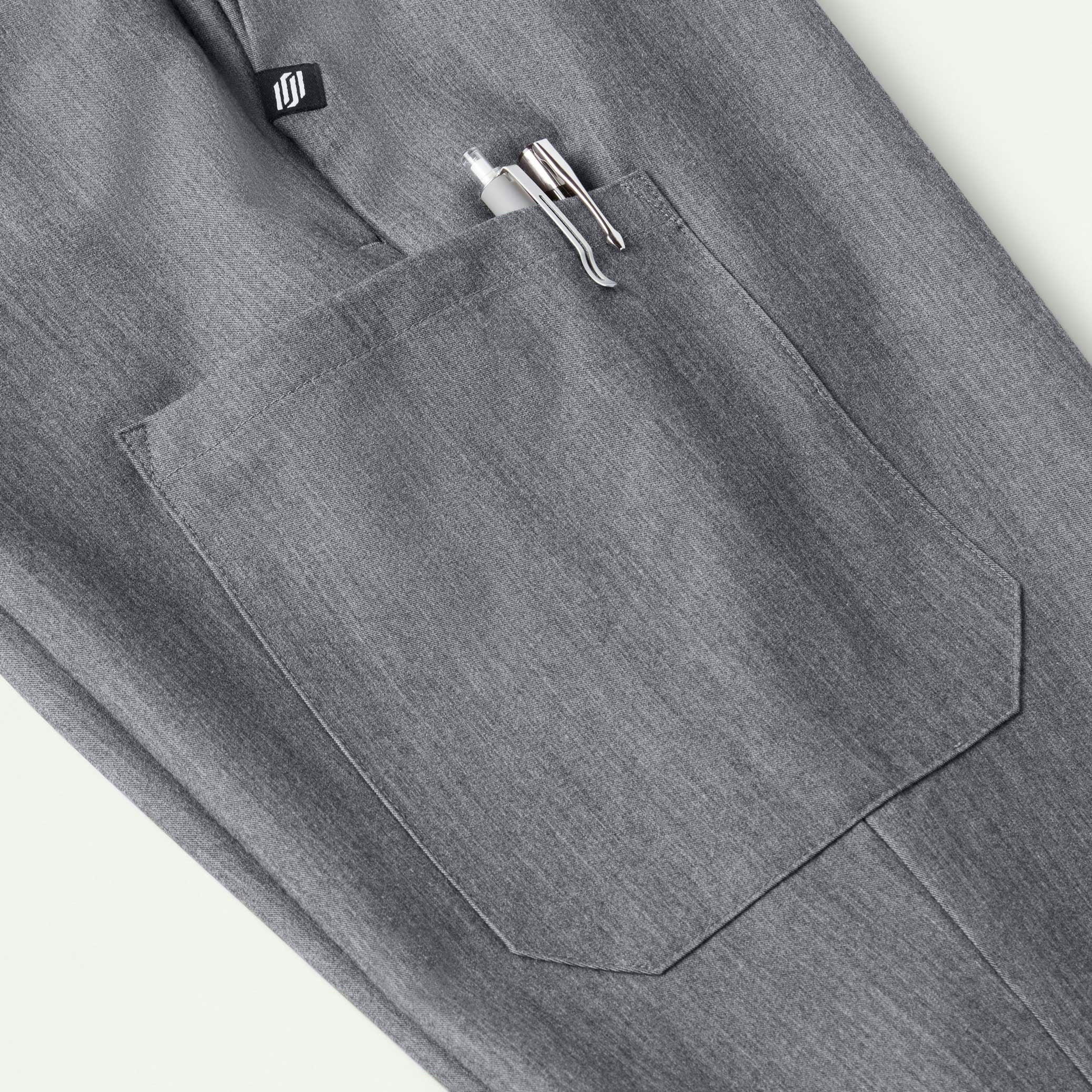The Kohn Layered Scrub Set - Heather Gray - Image 2