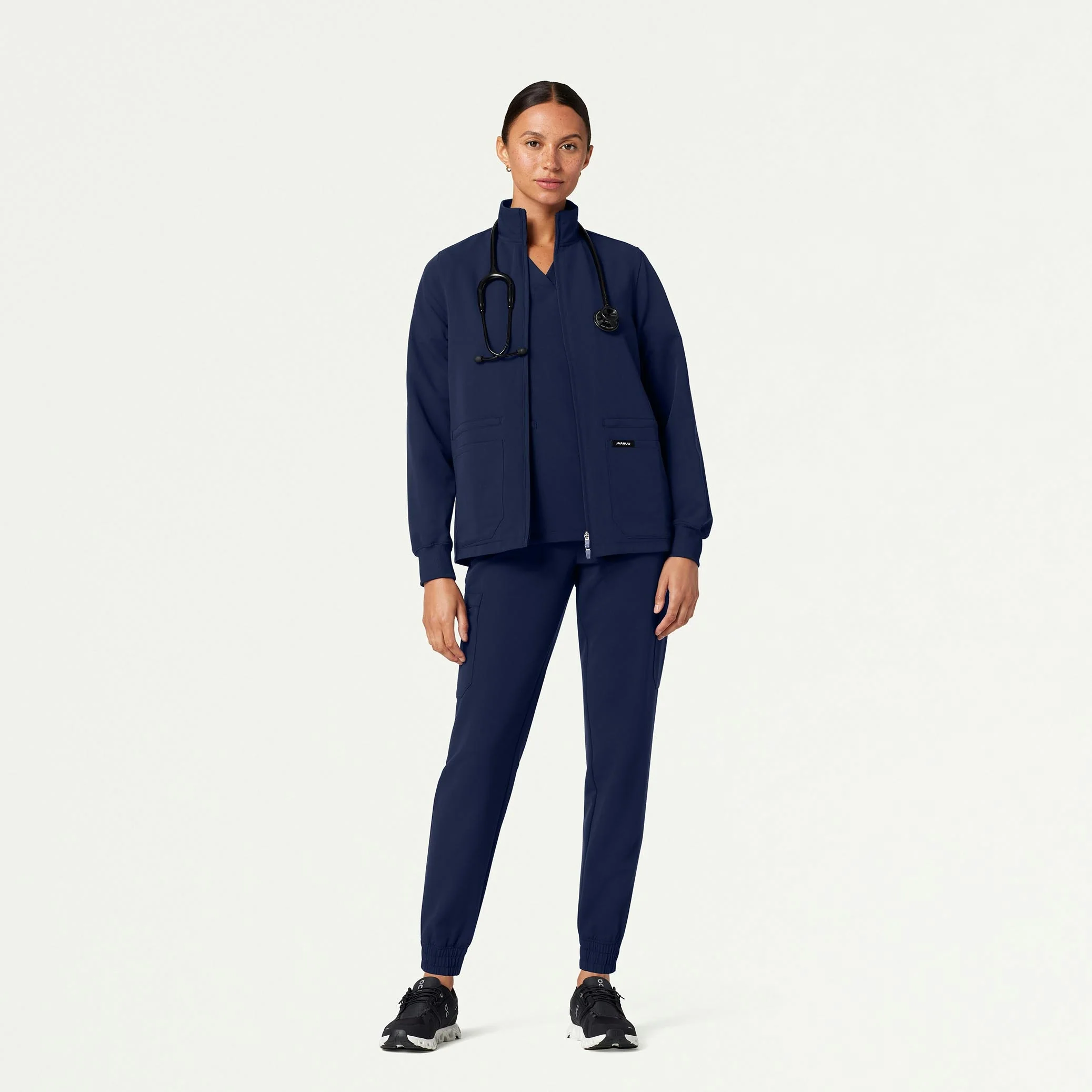 The Lavo Jacket Scrub Set - Ceil Blue