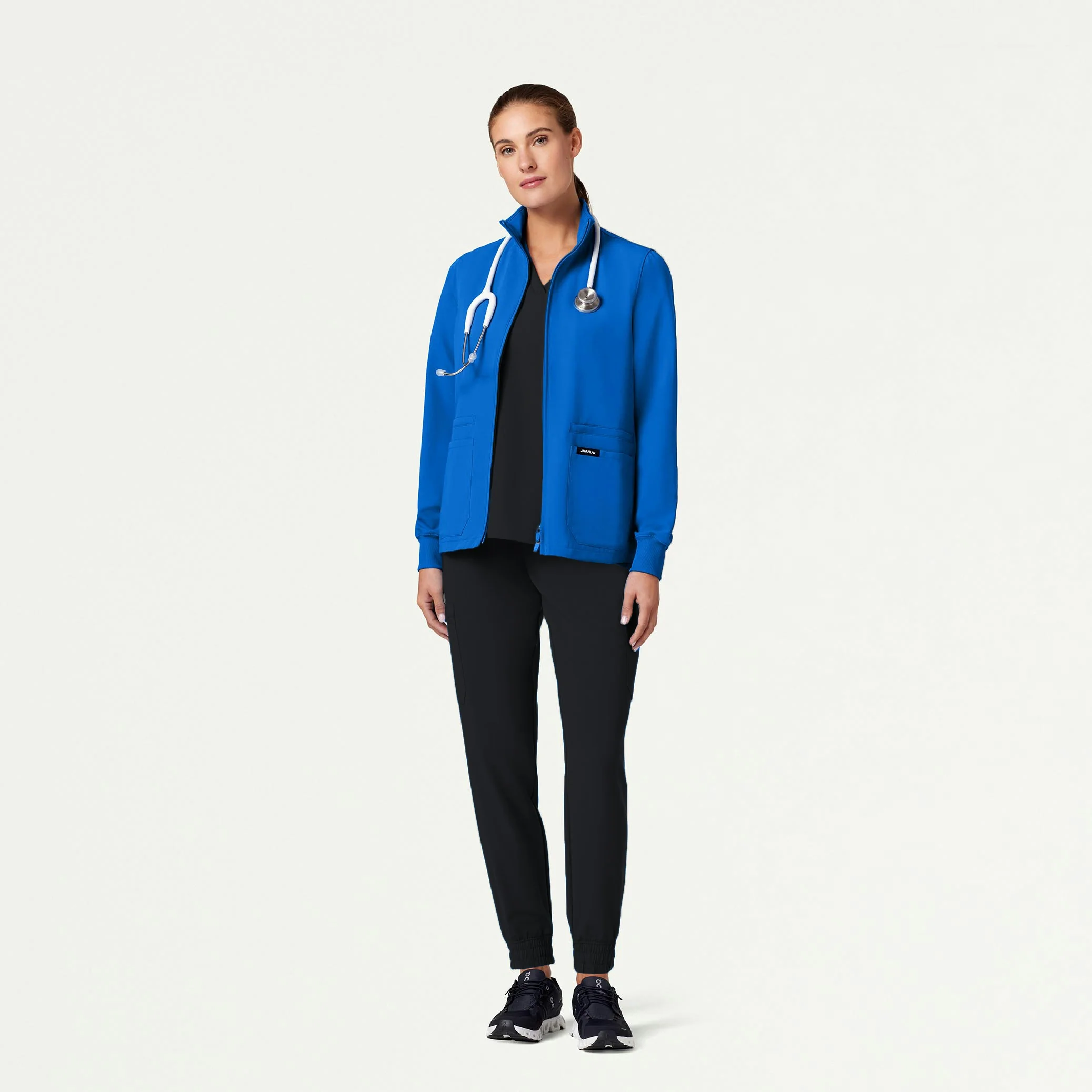 The Lawren Jacket Scrub Set - Ceil Blue - Image 2